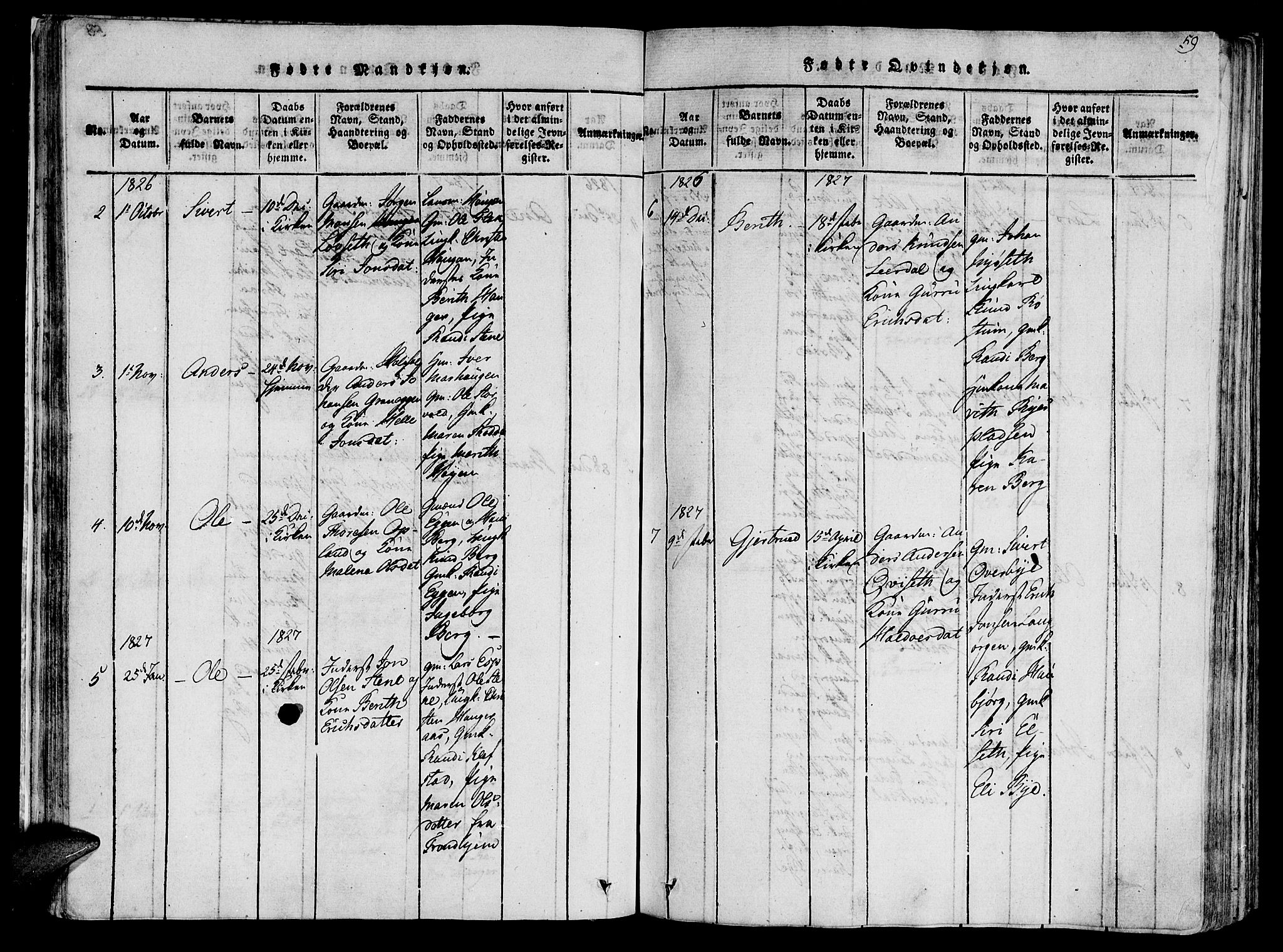 Ministerialprotokoller, klokkerbøker og fødselsregistre - Sør-Trøndelag, SAT/A-1456/612/L0372: Parish register (official) no. 612A06 /1, 1816-1828, p. 59