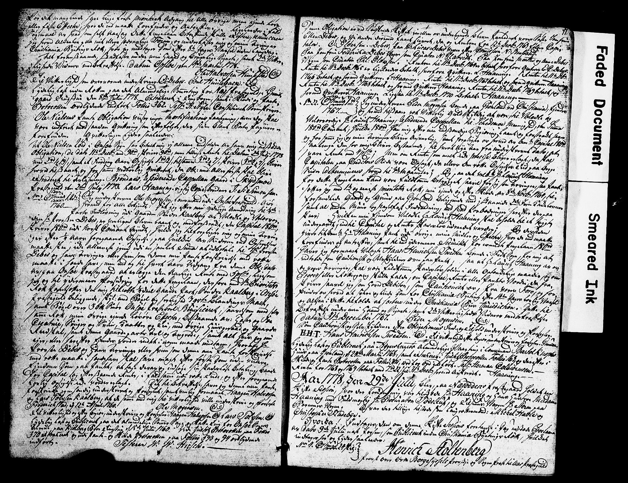 Den geistlige jurisdiksjon, AV/SAO-A-11097/G/Gb/Gbb/L0002: Skifteprotokoll, 1780-1824, p. 10b-11a