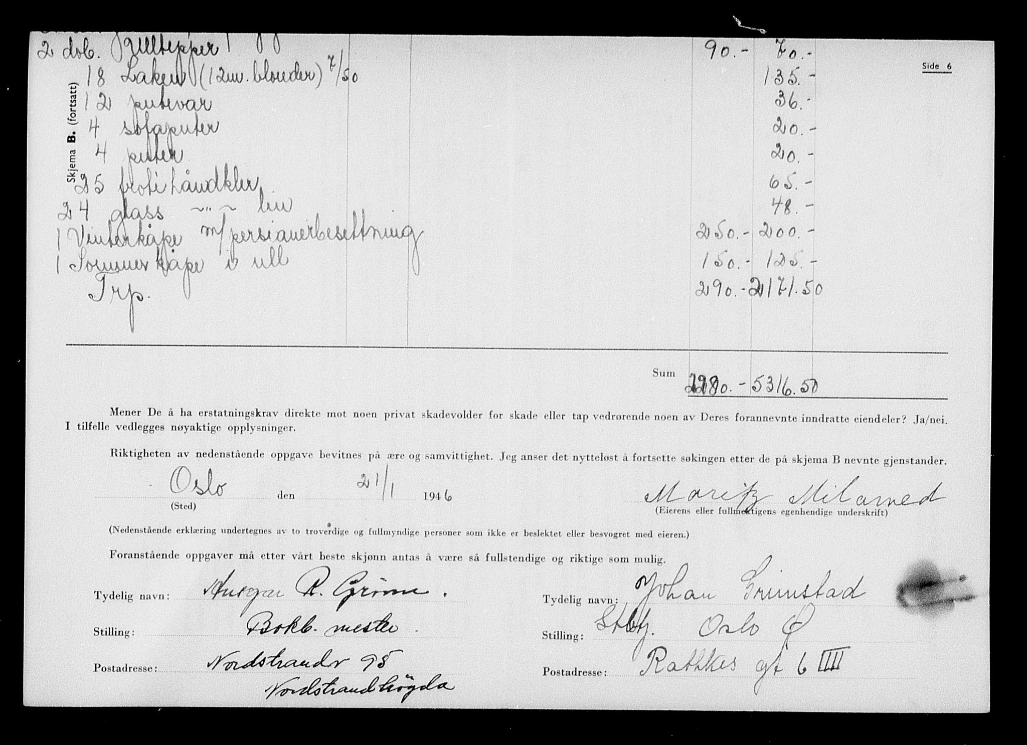 Justisdepartementet, Tilbakeføringskontoret for inndratte formuer, AV/RA-S-1564/H/Hc/Hcc/L0965: --, 1945-1947, p. 8