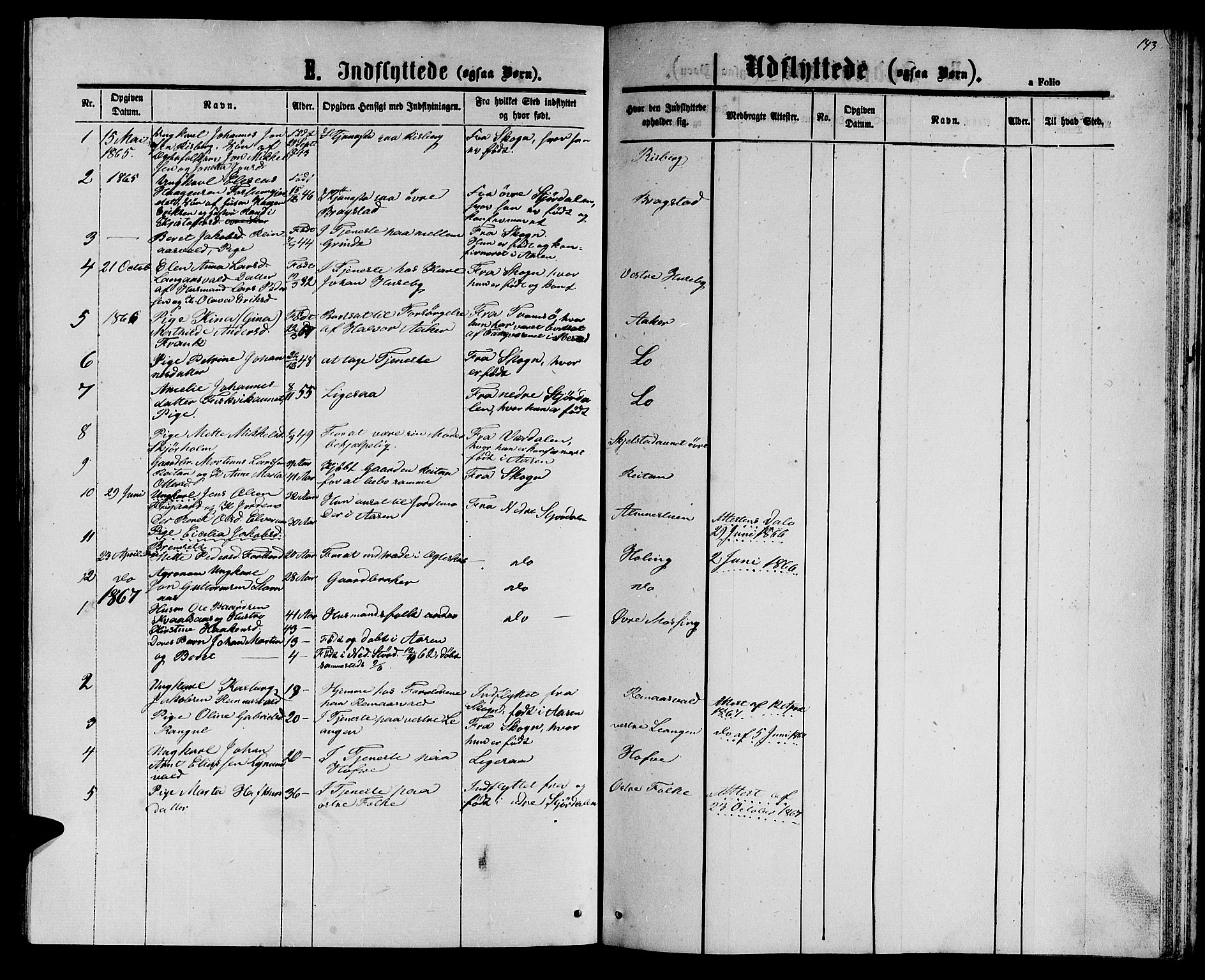 Ministerialprotokoller, klokkerbøker og fødselsregistre - Nord-Trøndelag, SAT/A-1458/714/L0133: Parish register (copy) no. 714C02, 1865-1877, p. 143
