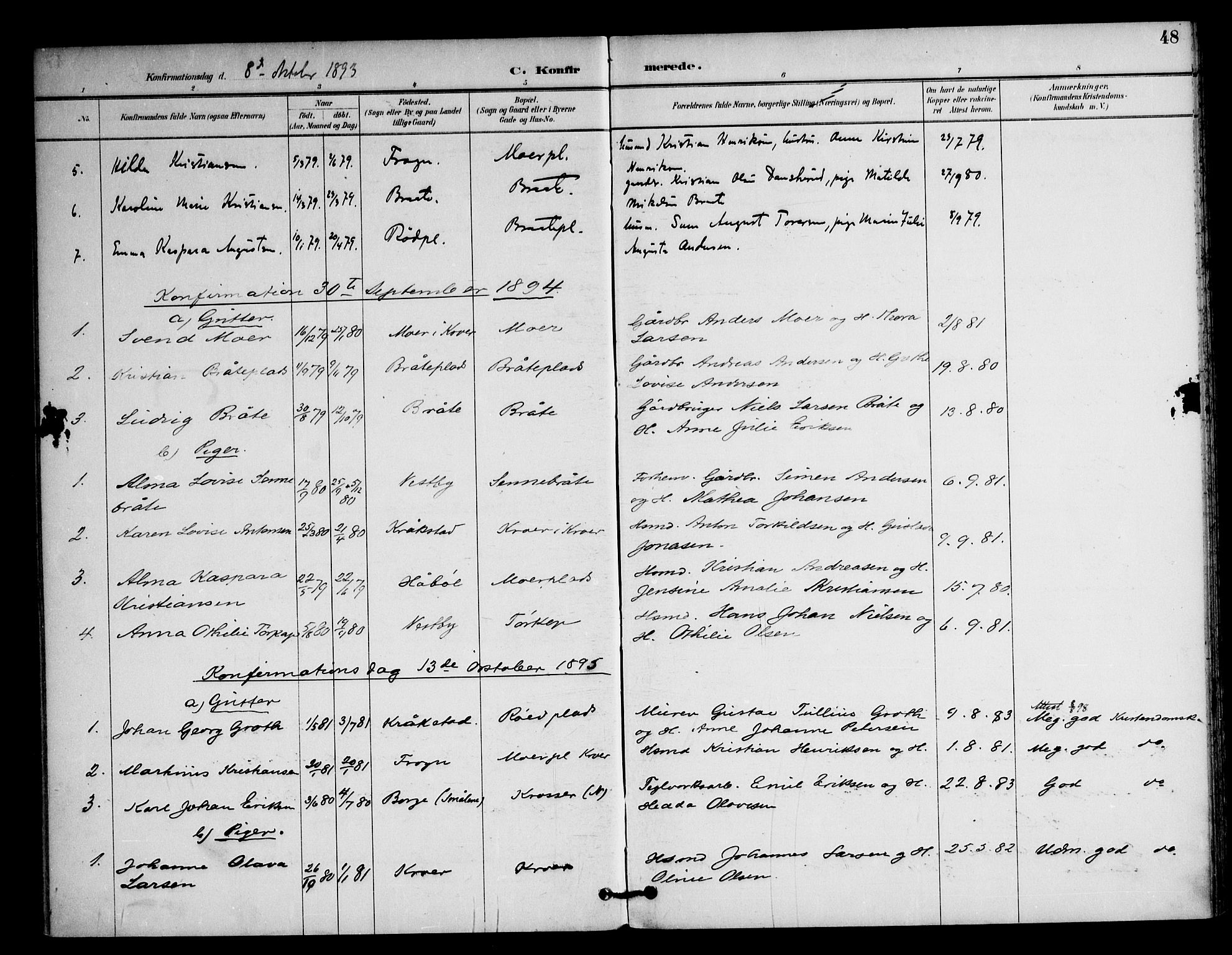 Ås prestekontor Kirkebøker, SAO/A-10894/F/Fc/L0002: Parish register (official) no. III 2, 1892-1924, p. 48