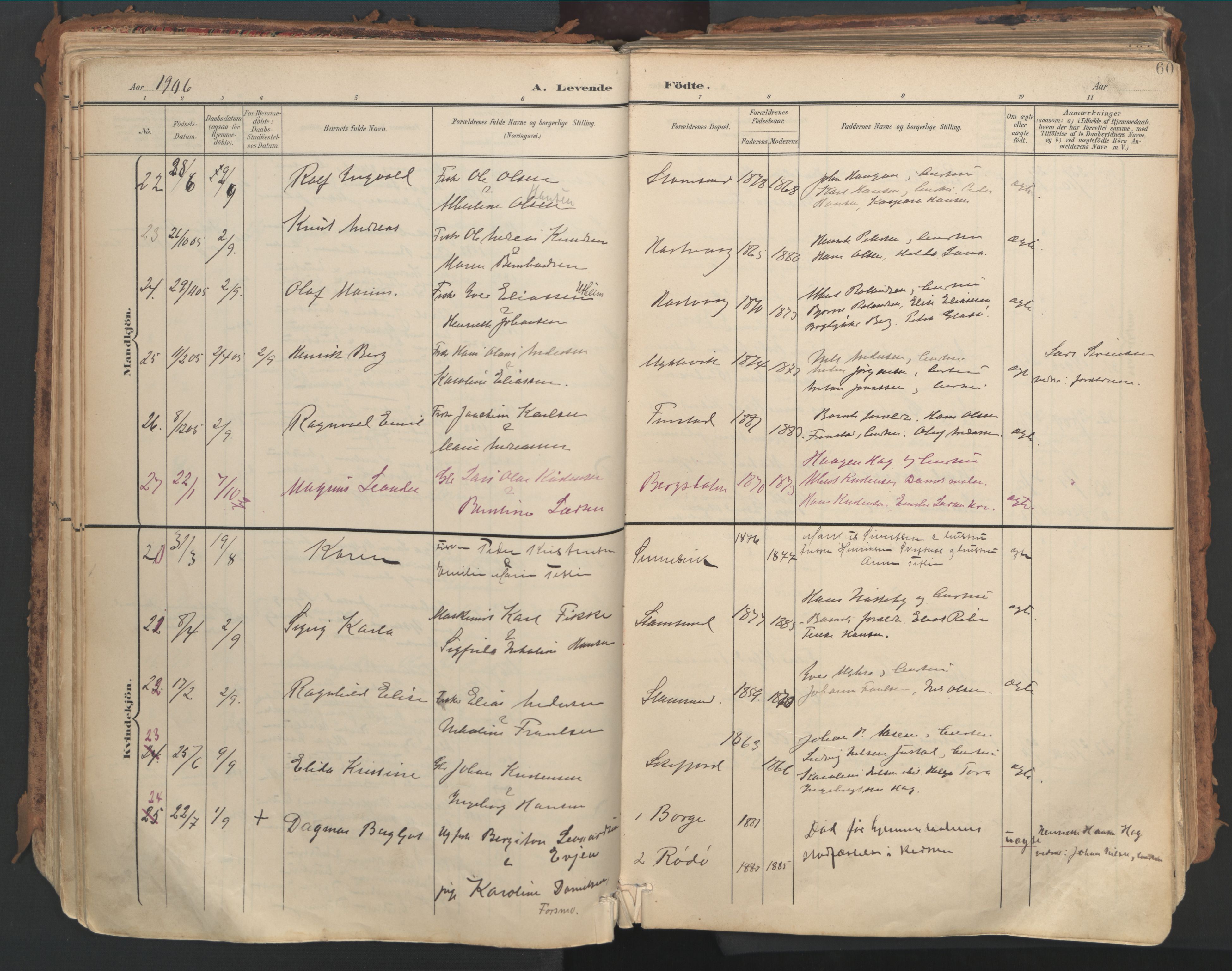 Ministerialprotokoller, klokkerbøker og fødselsregistre - Nordland, AV/SAT-A-1459/882/L1180: Parish register (official) no. 882A02, 1897-1913, p. 60