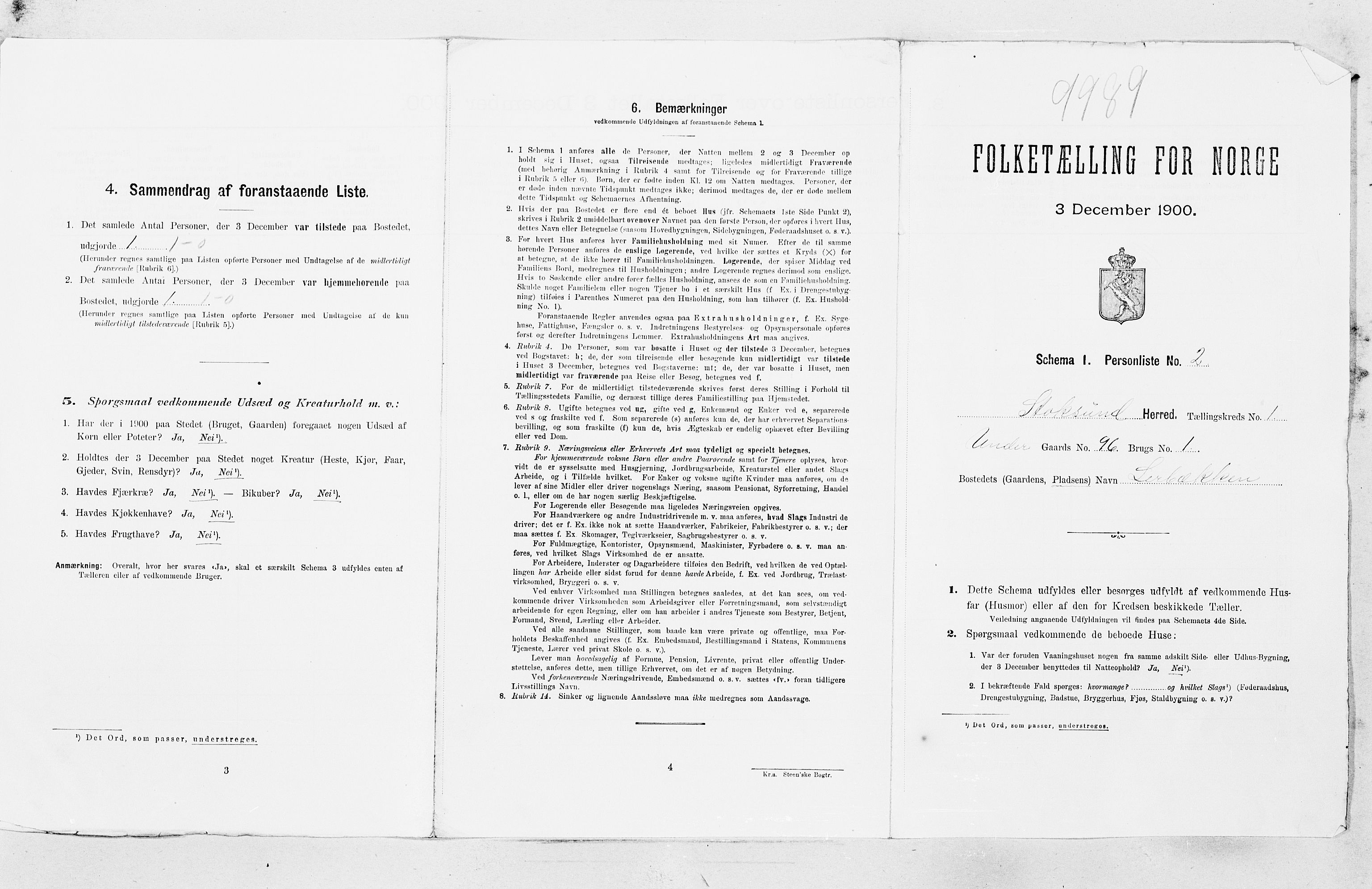 SAT, 1900 census for Stoksund, 1900, p. 30