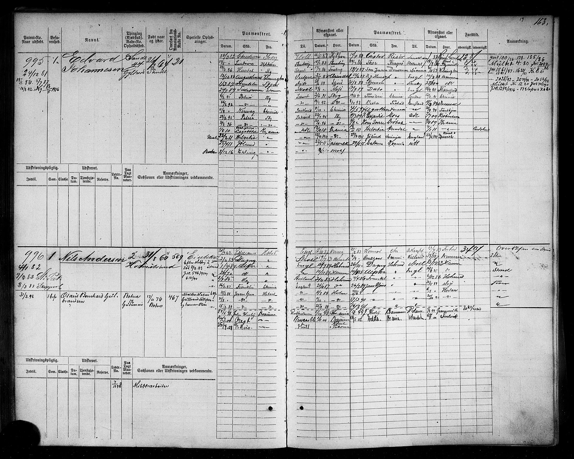 Holmestrand innrulleringskontor, AV/SAKO-A-1151/F/Fc/L0004: Hovedrulle, 1872-1913, p. 201