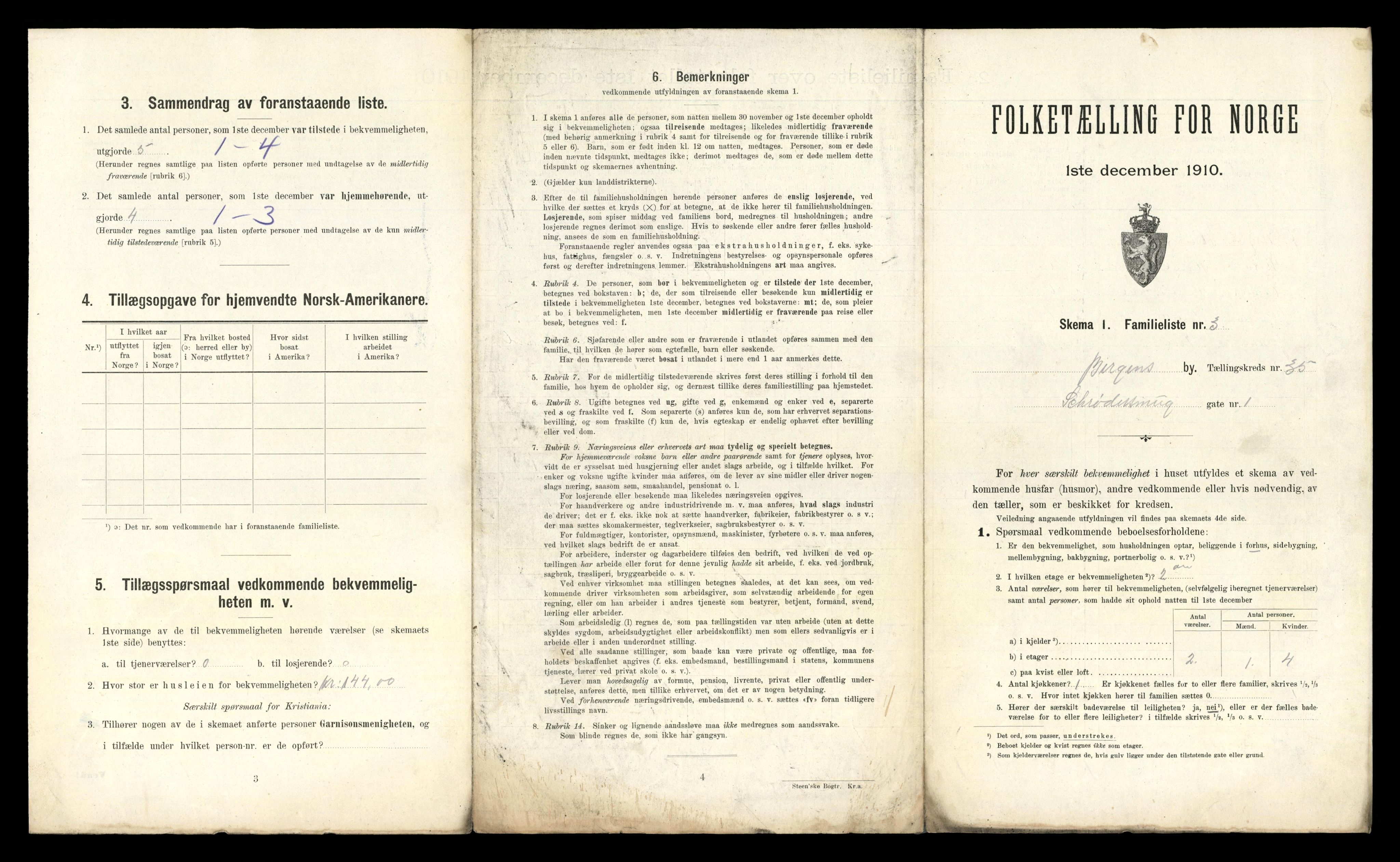 RA, 1910 census for Bergen, 1910, p. 11651