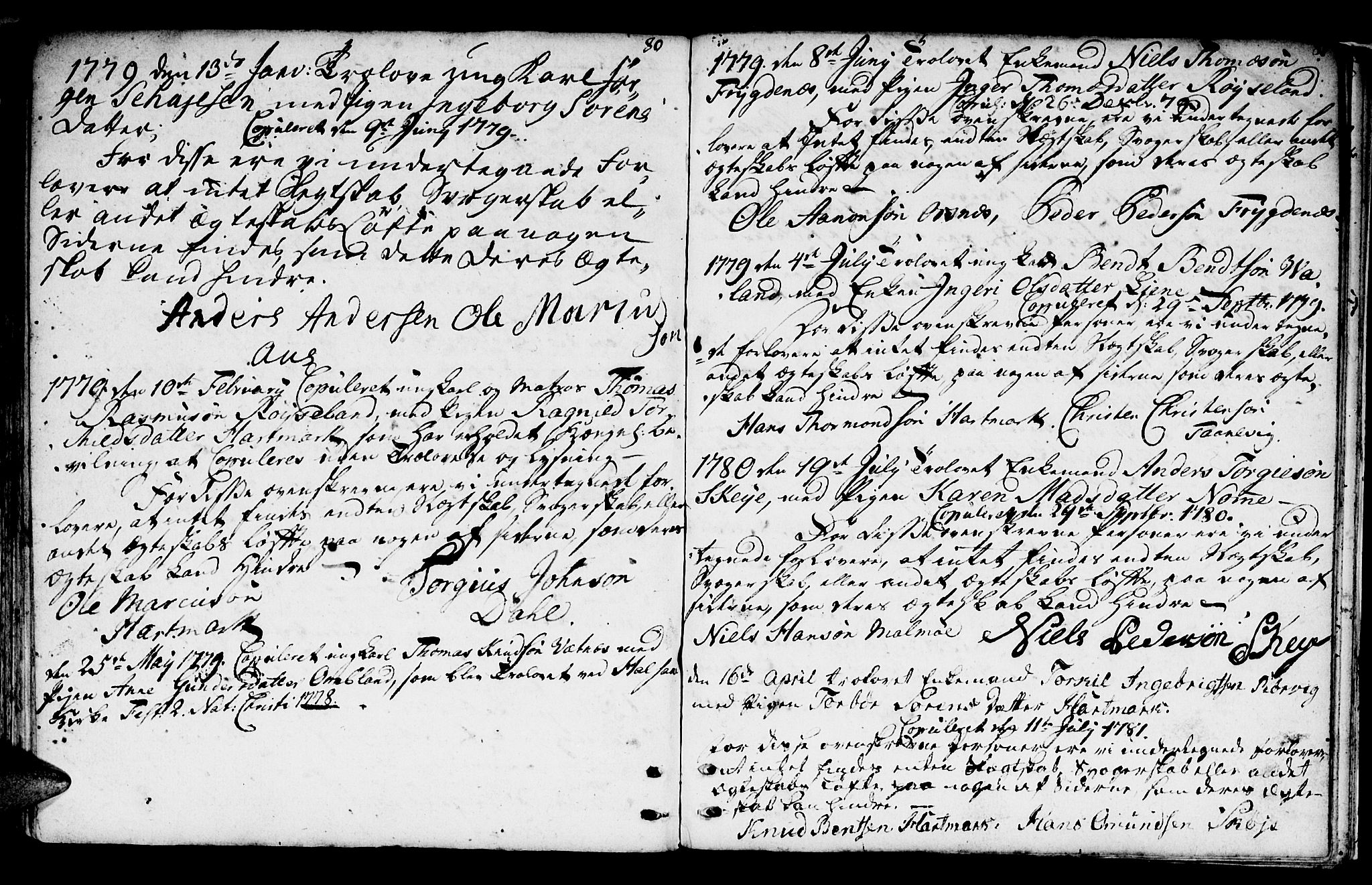 Mandal sokneprestkontor, SAK/1111-0030/F/Fa/Fab/L0002: Parish register (official) no. A 2, 1753-1801, p. 80-81