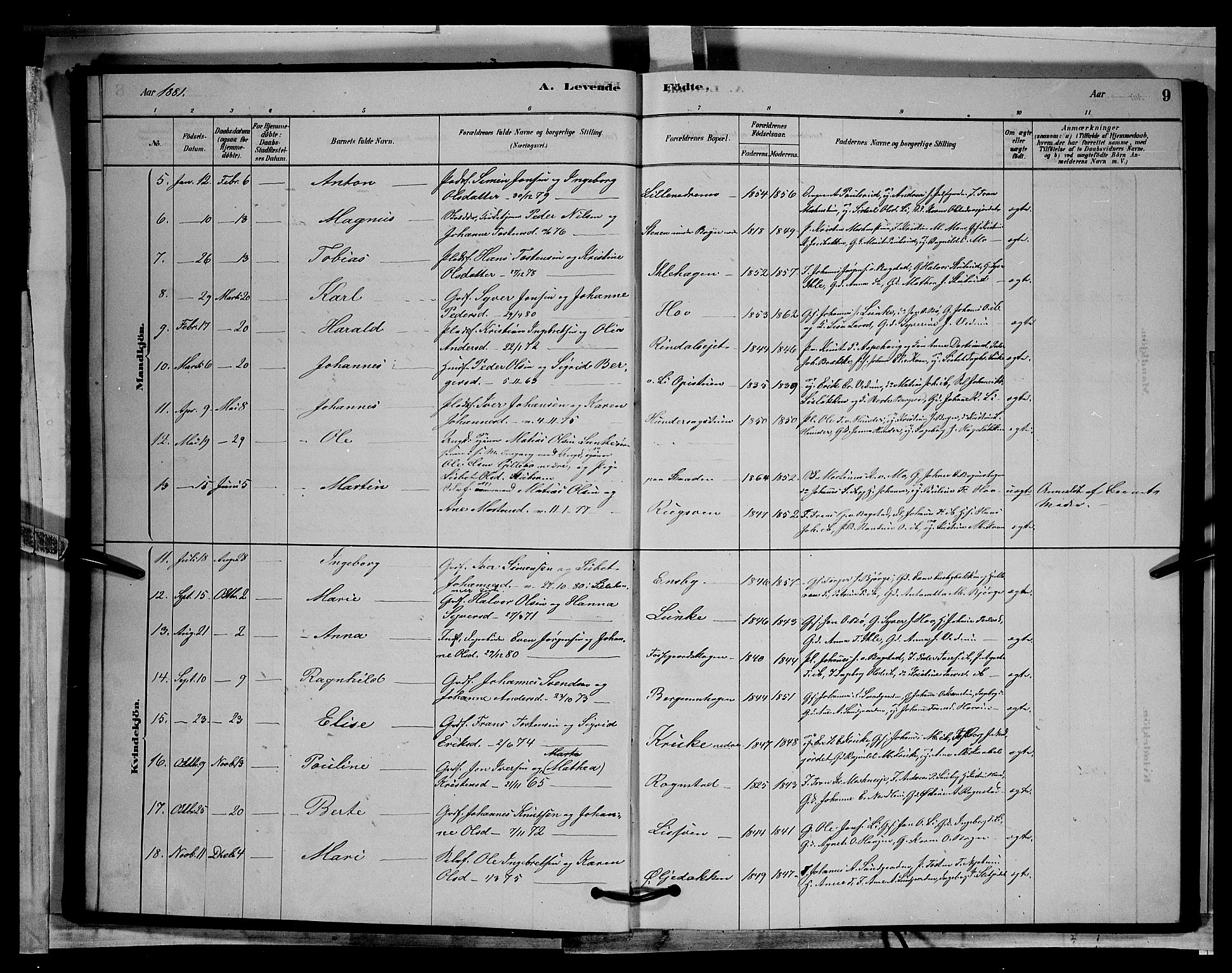 Øyer prestekontor, AV/SAH-PREST-084/H/Ha/Hab/L0002: Parish register (copy) no. 2, 1878-1896, p. 9