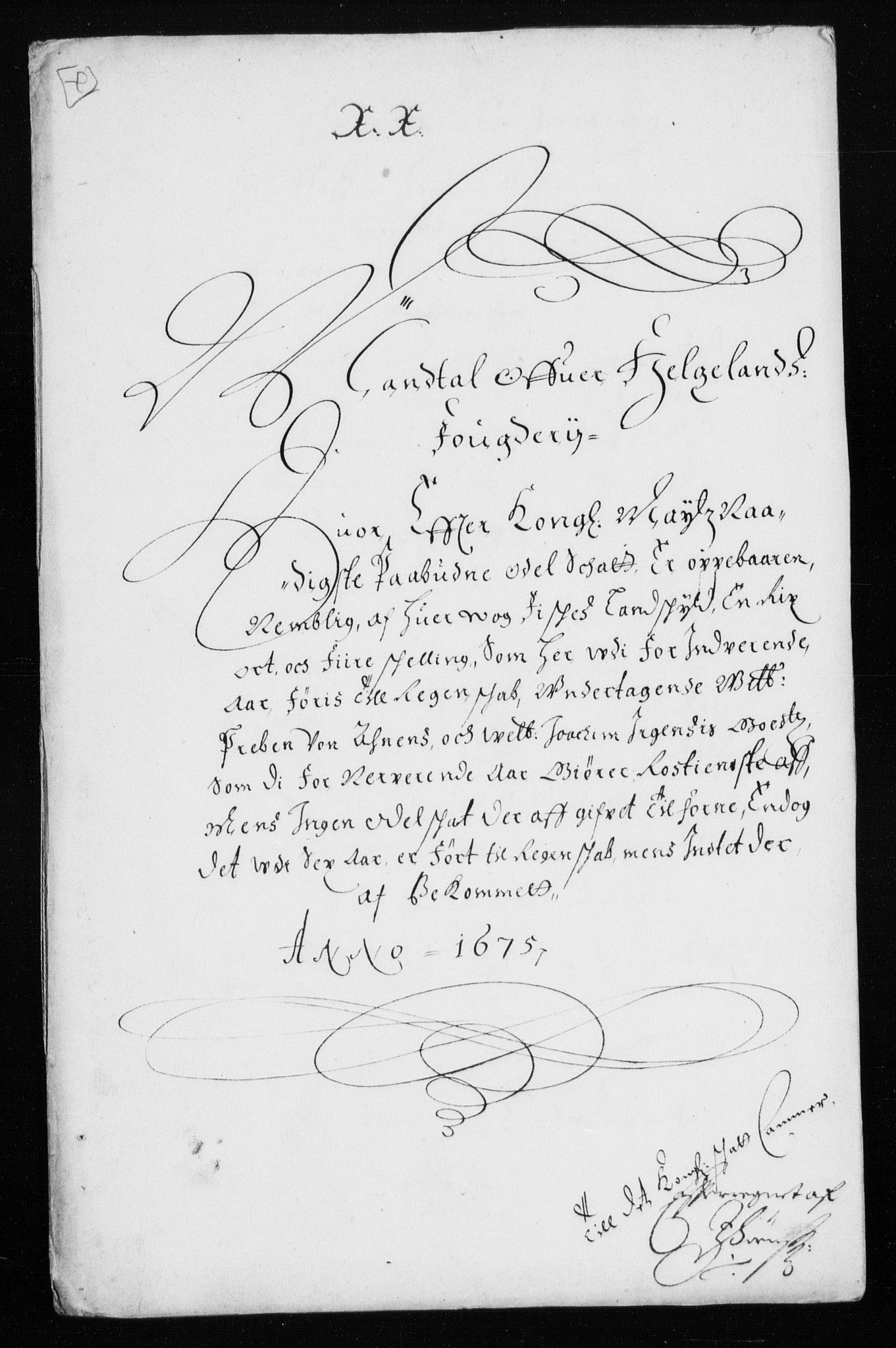 Rentekammeret inntil 1814, Reviderte regnskaper, Stiftamtstueregnskaper, Trondheim stiftamt og Nordland amt, RA/EA-6044/R/Rh/L0005: Nordland amt, 1675