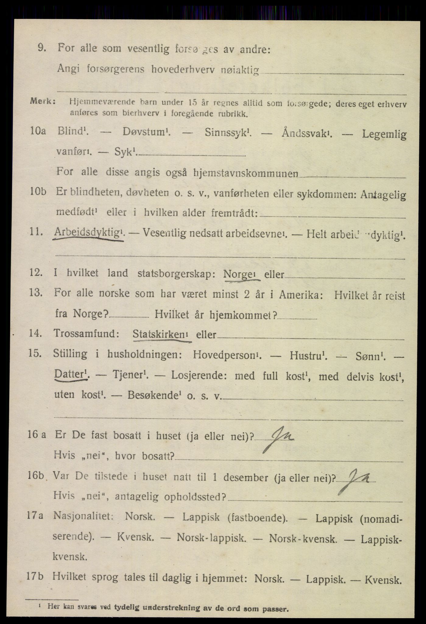 SAT, 1920 census for Leksvik, 1920, p. 5747