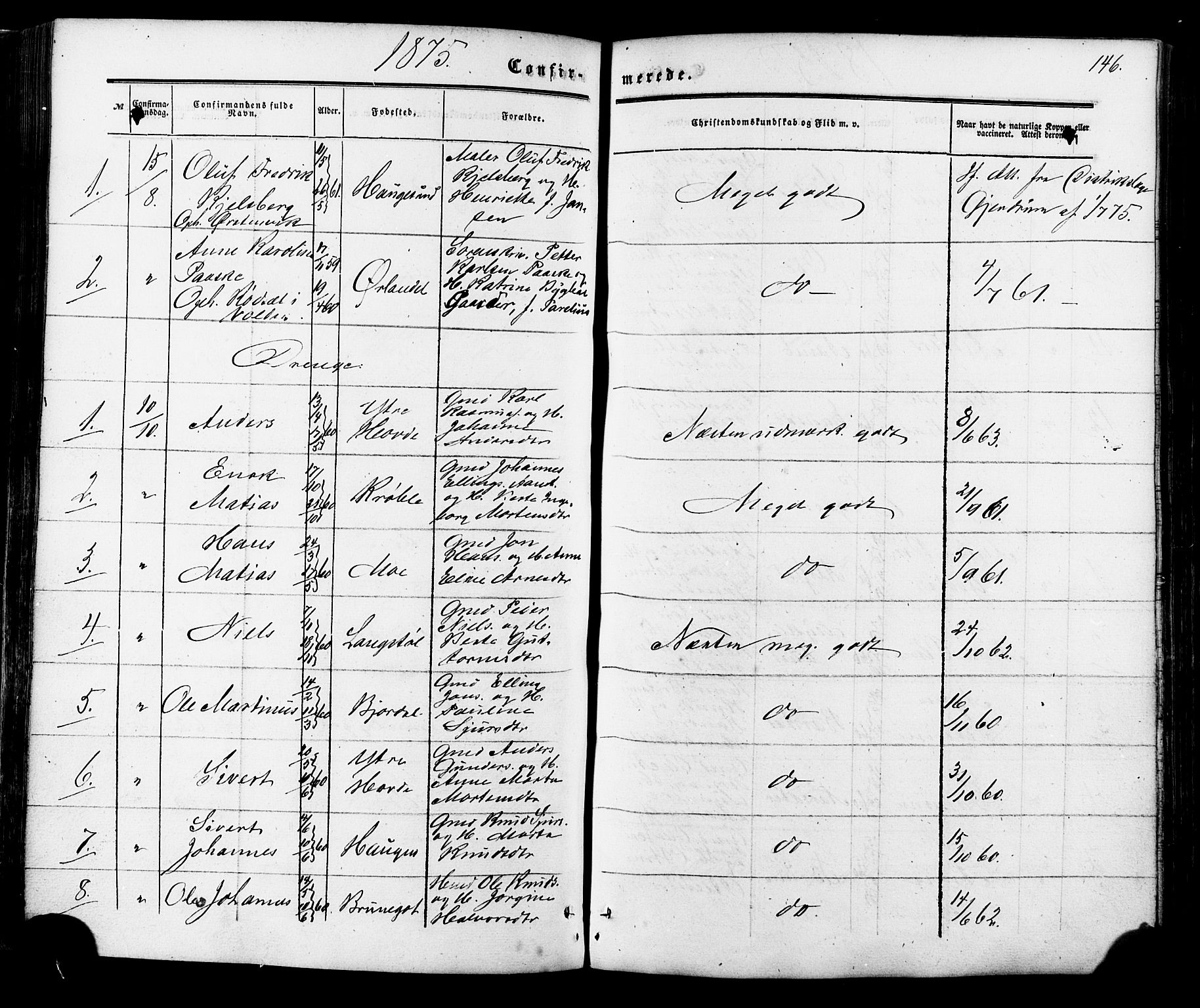 Ministerialprotokoller, klokkerbøker og fødselsregistre - Møre og Romsdal, AV/SAT-A-1454/513/L0175: Parish register (official) no. 513A02, 1856-1877, p. 146