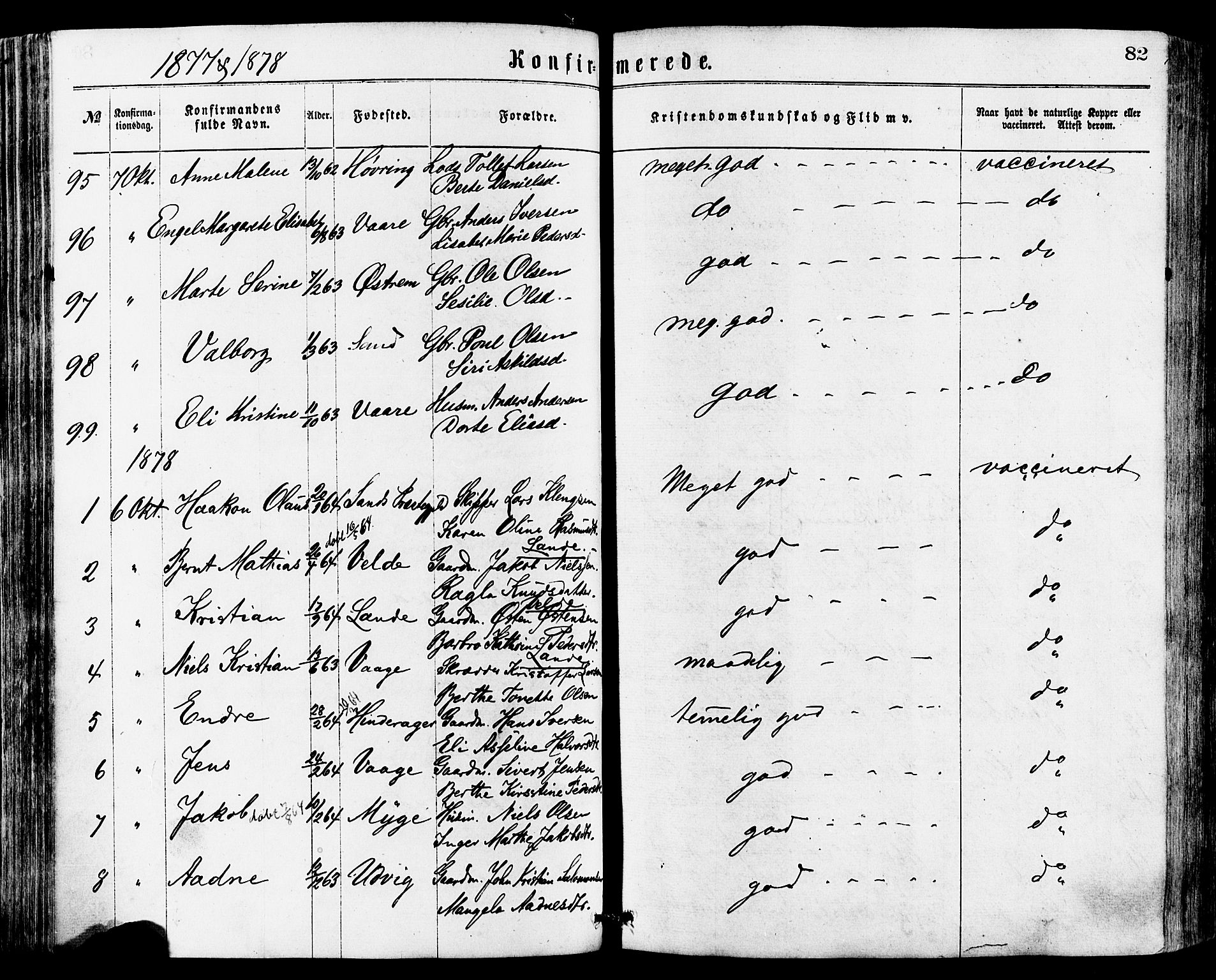 Avaldsnes sokneprestkontor, SAST/A -101851/H/Ha/Haa/L0012: Parish register (official) no. A 12, 1865-1880, p. 82
