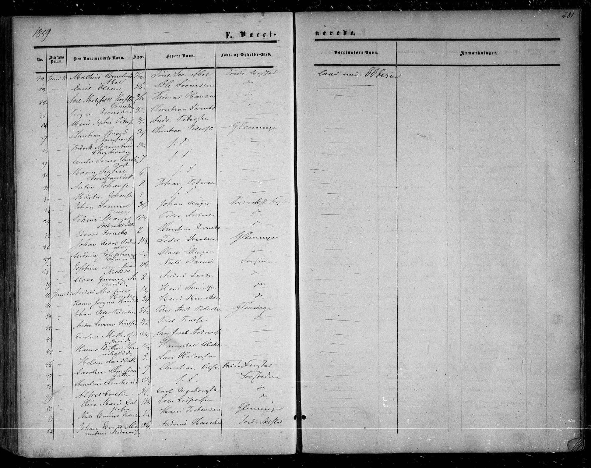 Glemmen prestekontor Kirkebøker, AV/SAO-A-10908/F/Fa/L0007: Parish register (official) no. 7, 1853-1862, p. 281