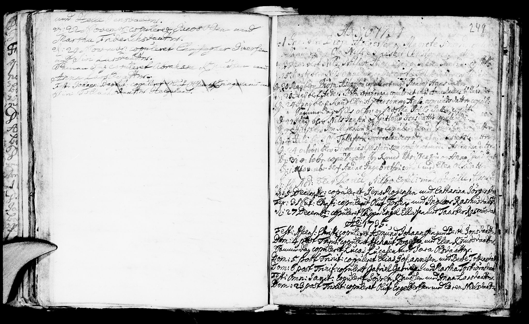 Avaldsnes sokneprestkontor, AV/SAST-A -101851/H/Ha/Haa/L0001: Parish register (official) no. A 1, 1711-1764, p. 249