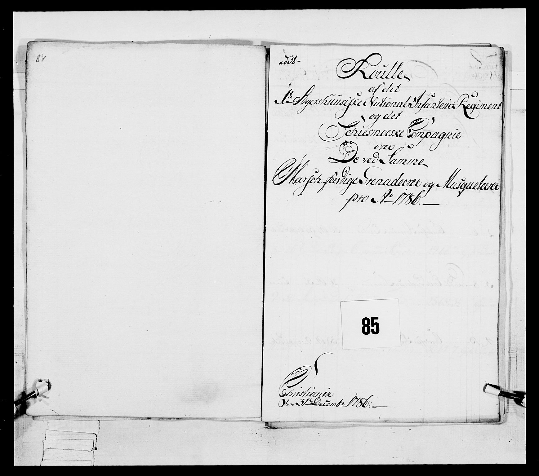 Generalitets- og kommissariatskollegiet, Det kongelige norske kommissariatskollegium, AV/RA-EA-5420/E/Eh/L0038: 1. Akershusiske nasjonale infanteriregiment, 1776-1788, p. 346