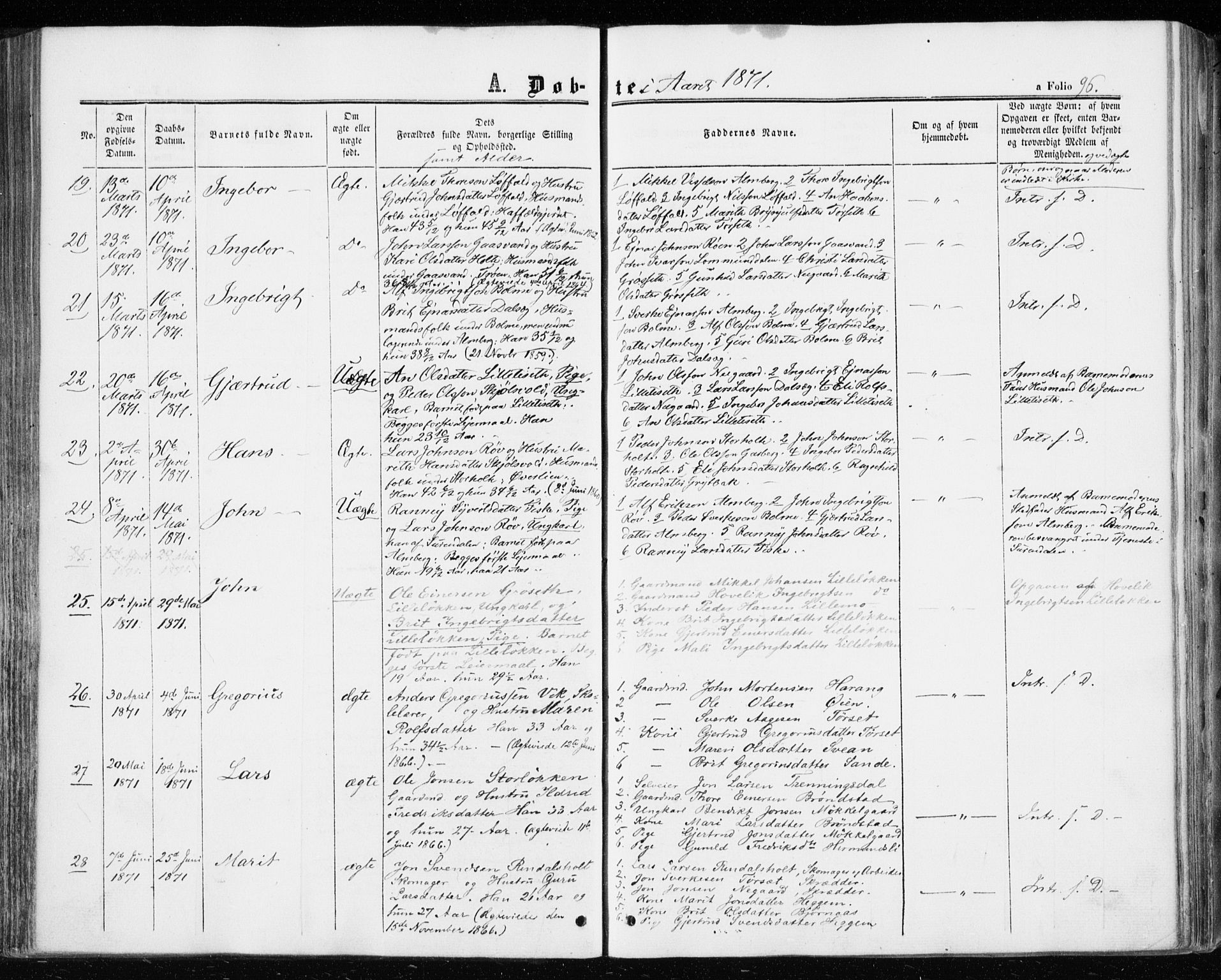 Ministerialprotokoller, klokkerbøker og fødselsregistre - Møre og Romsdal, SAT/A-1454/598/L1067: Parish register (official) no. 598A01, 1858-1871, p. 96