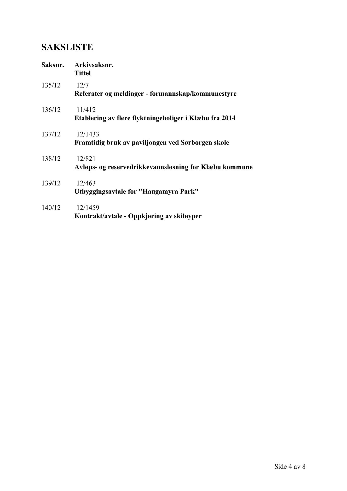 Klæbu Kommune, TRKO/KK/02-FS/L005: Formannsskapet - Møtedokumenter, 2012, p. 3146