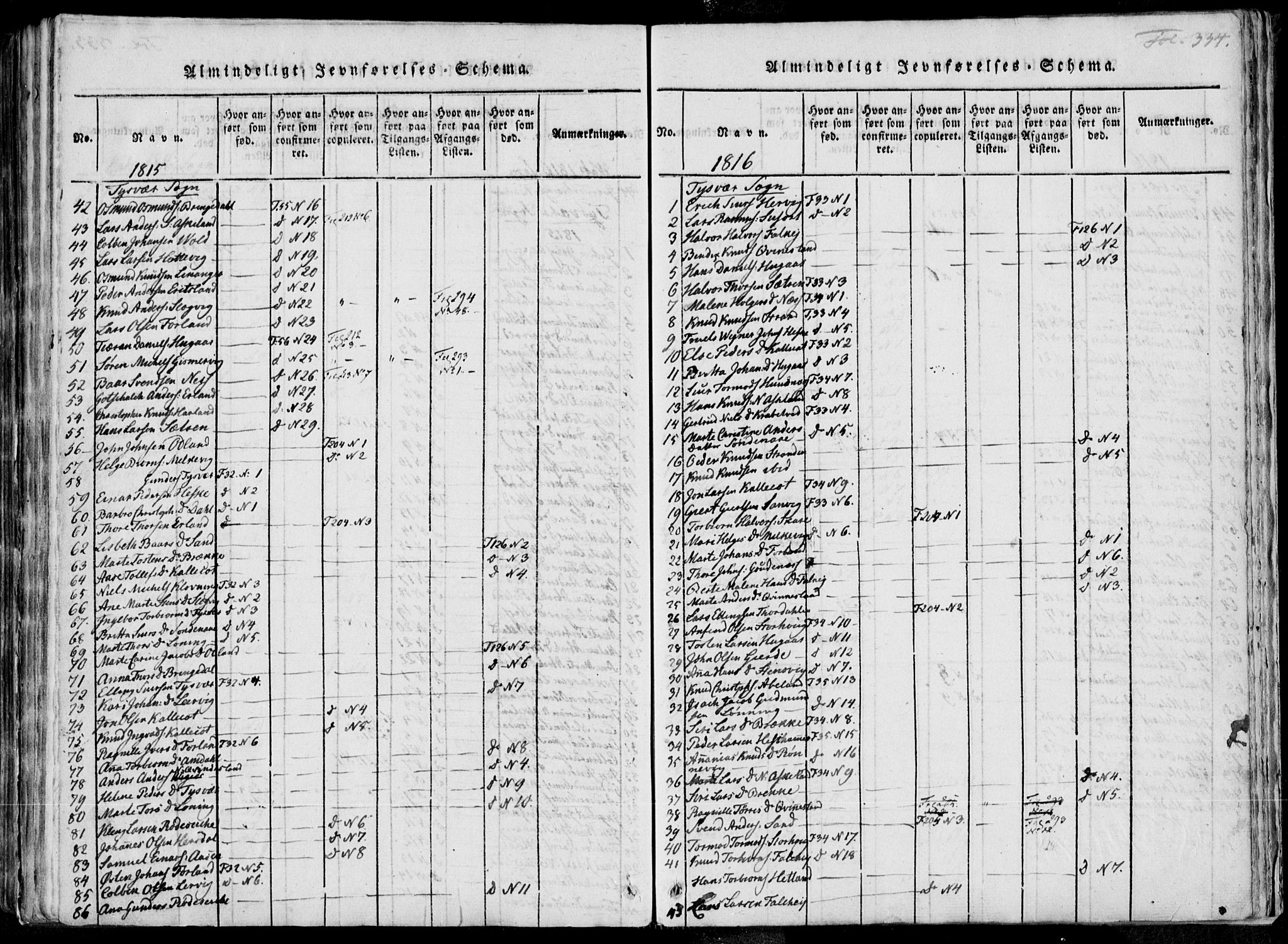 Skjold sokneprestkontor, SAST/A-101847/H/Ha/Haa/L0004: Parish register (official) no. A 4 /1, 1815-1830, p. 334