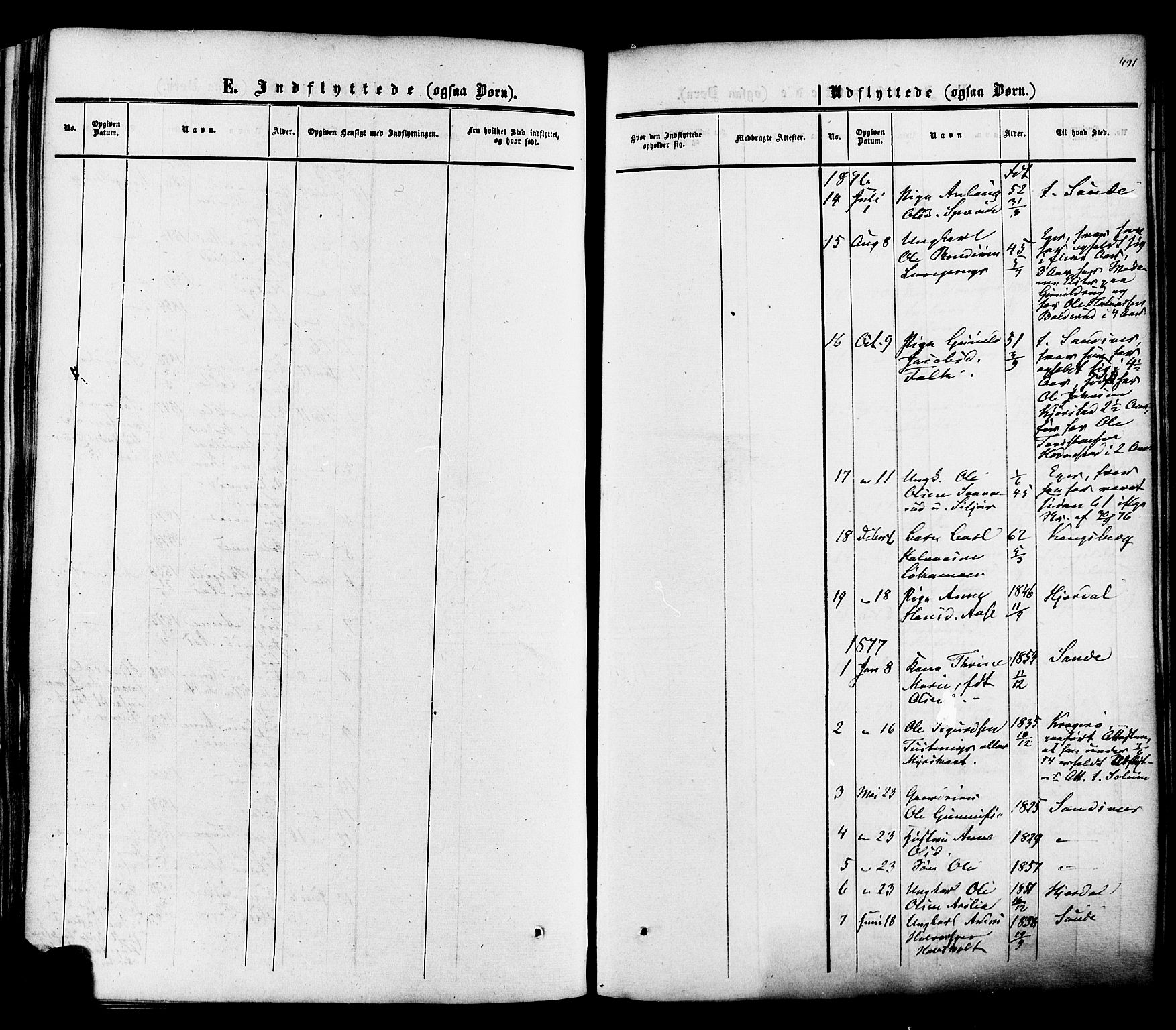 Heddal kirkebøker, SAKO/A-268/F/Fa/L0007: Parish register (official) no. I 7, 1855-1877, p. 491