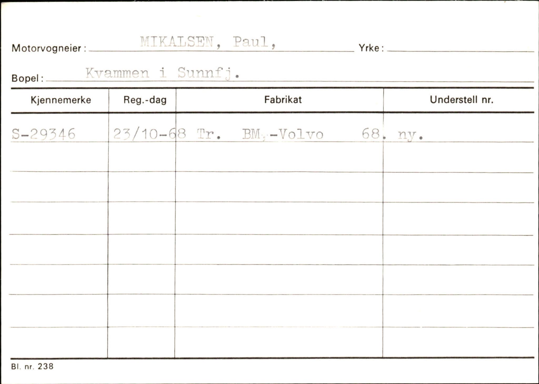 Statens vegvesen, Sogn og Fjordane vegkontor, AV/SAB-A-5301/4/F/L0132: Eigarregister Askvoll A-Å. Balestrand A-Å, 1945-1975, p. 834