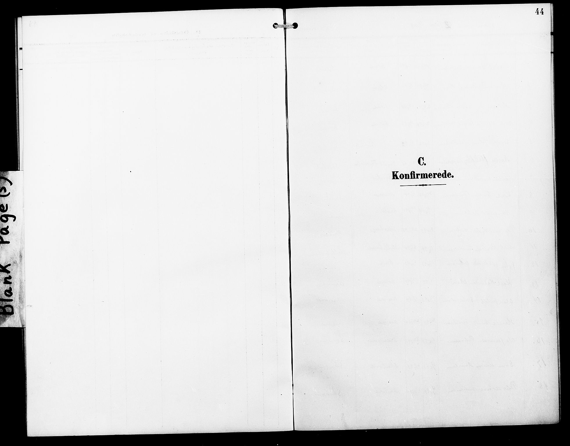 Ministerialprotokoller, klokkerbøker og fødselsregistre - Nordland, SAT/A-1459/857/L0829: Parish register (copy) no. 857C04, 1906-1916, p. 44
