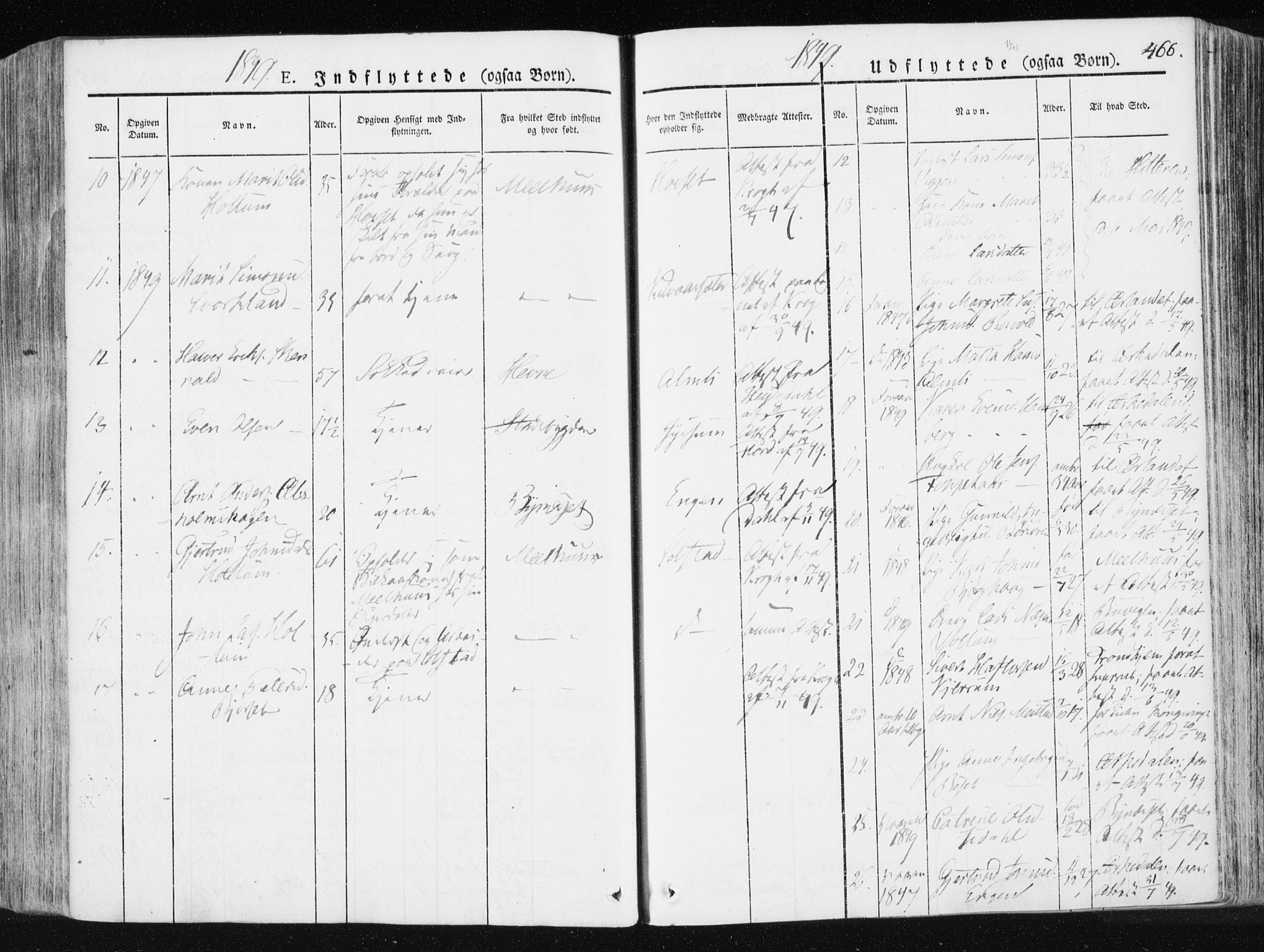 Ministerialprotokoller, klokkerbøker og fødselsregistre - Sør-Trøndelag, SAT/A-1456/665/L0771: Parish register (official) no. 665A06, 1830-1856, p. 466