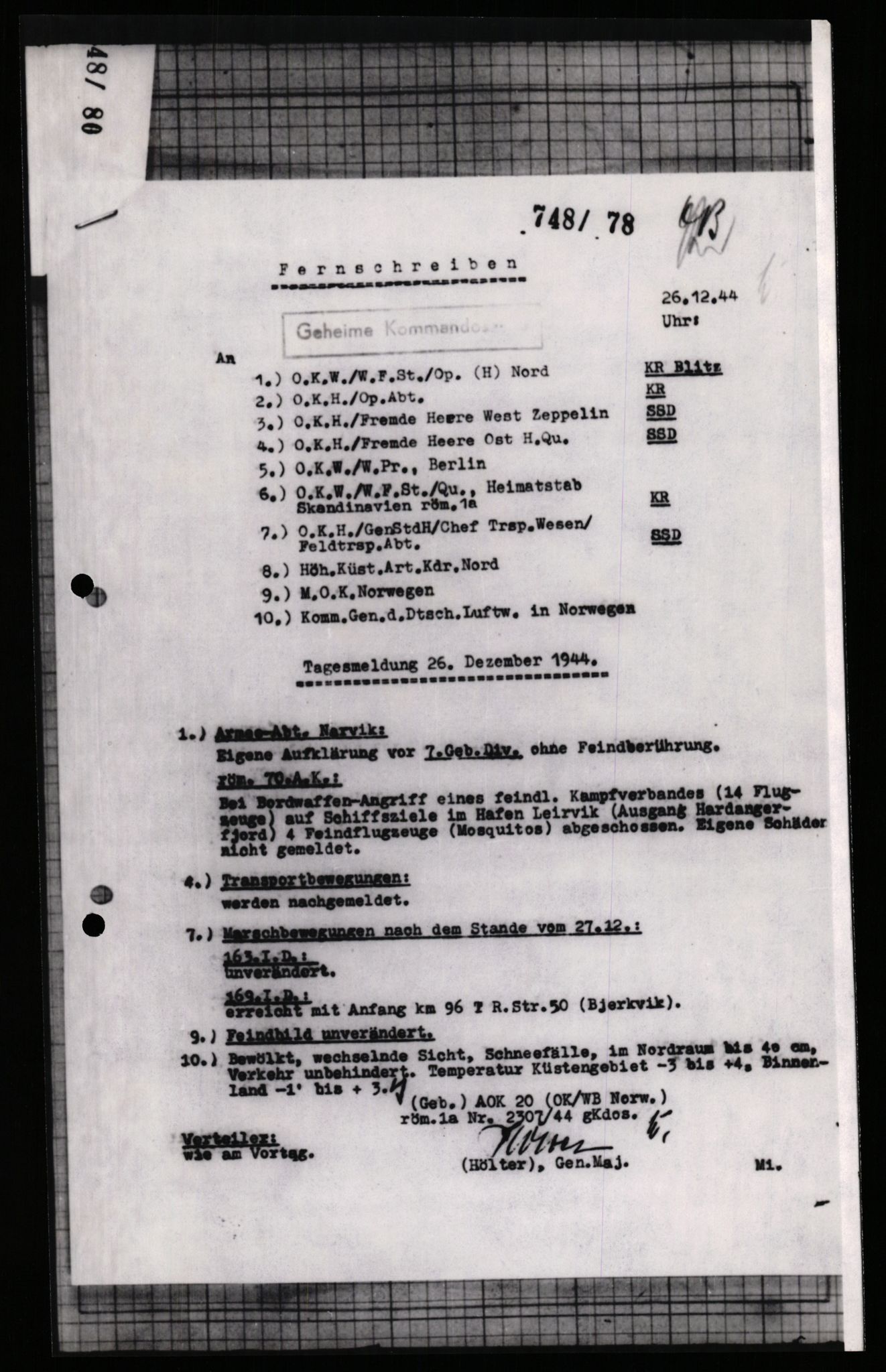 Forsvarets Overkommando. 2 kontor. Arkiv 11.4. Spredte tyske arkivsaker, AV/RA-RAFA-7031/D/Dar/Dara/L0005: Krigsdagbøker for 20. Gebirgs-Armee-Oberkommando (AOK 20), 1942-1944, p. 515