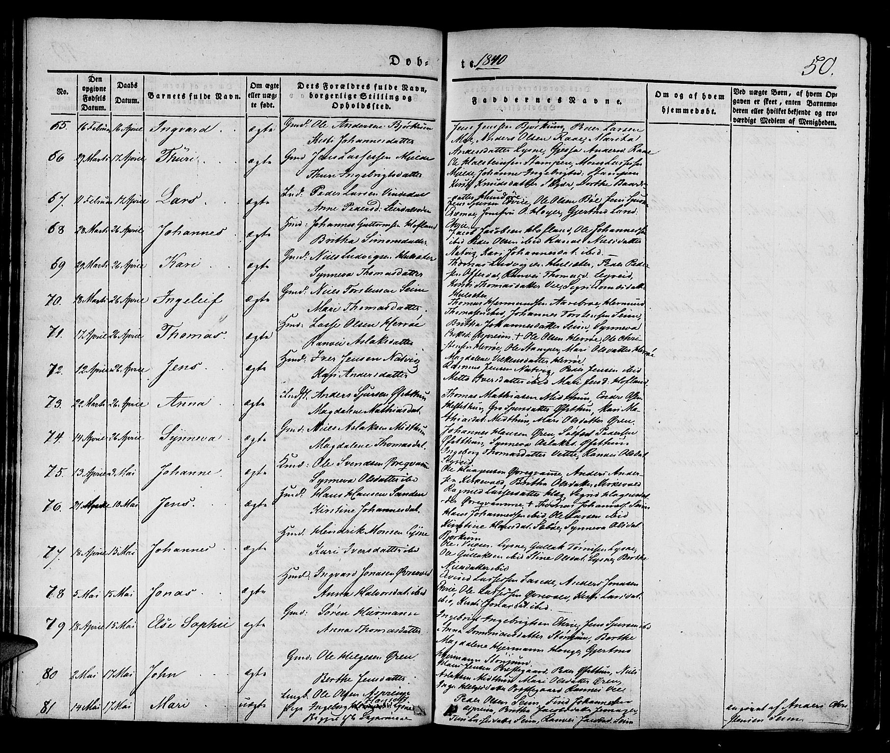 Lærdal sokneprestembete, AV/SAB-A-81201: Parish register (official) no. A 6, 1835-1849, p. 50