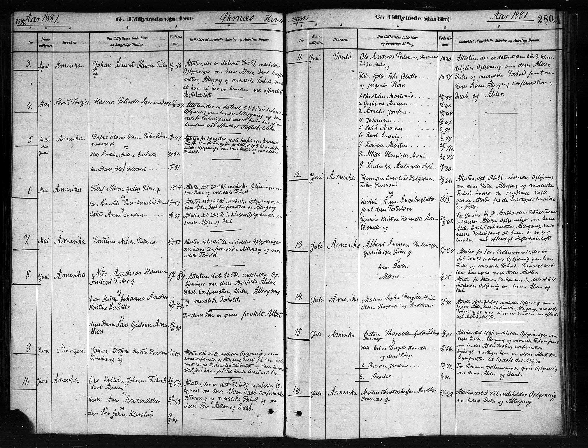 Ministerialprotokoller, klokkerbøker og fødselsregistre - Nordland, SAT/A-1459/893/L1335: Parish register (official) no. 893A08 /1, 1878-1884, p. 280