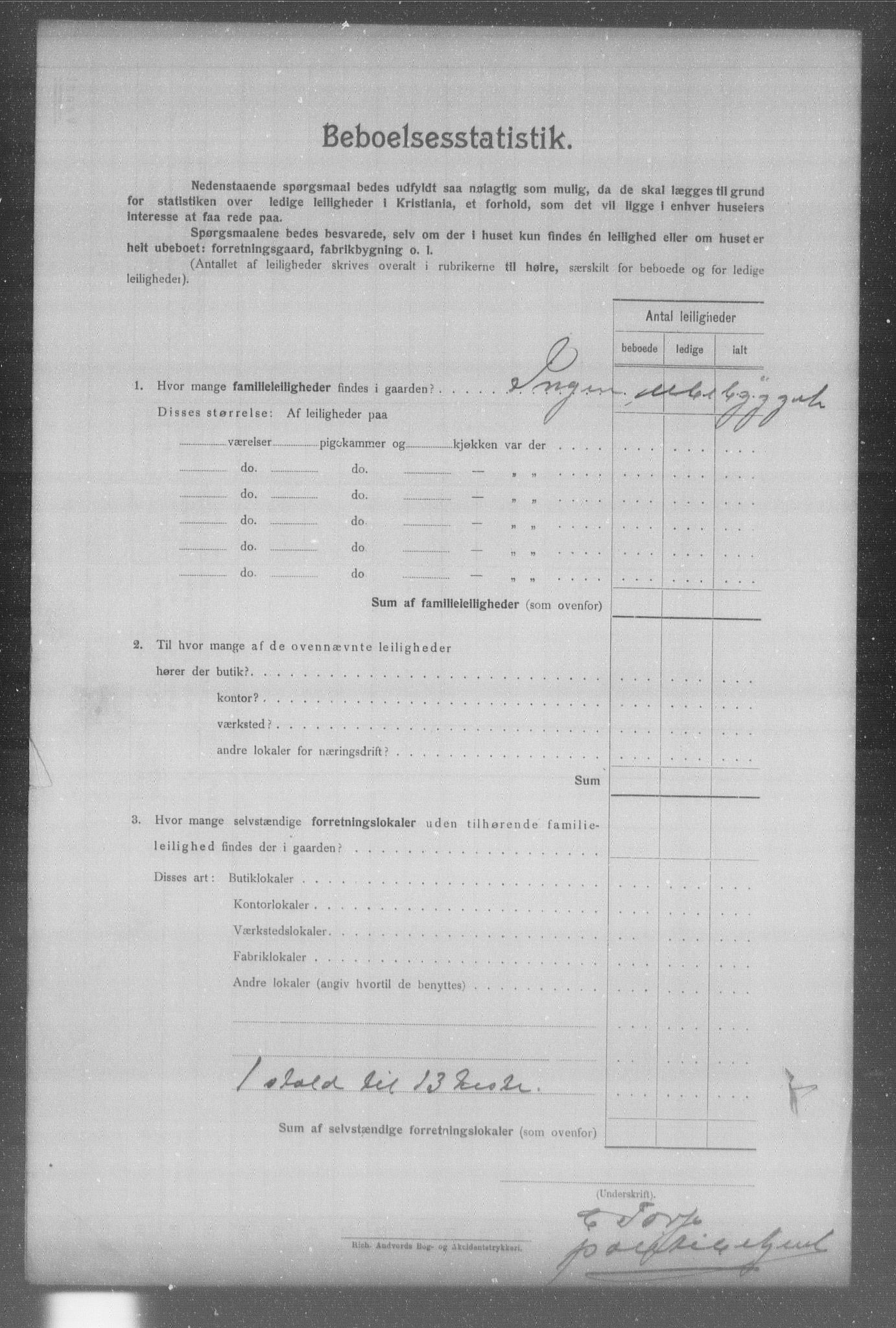 OBA, Municipal Census 1904 for Kristiania, 1904, p. 2482