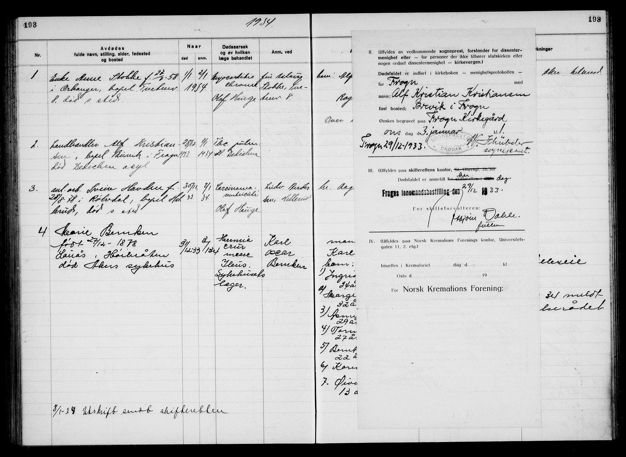 Aker kriminaldommer, skifte- og auksjonsforvalterembete, AV/SAO-A-10452/H/Hb/Hba/Hbac/L0003: Dødsfallsprotokoll for Østre Aker, 1931-1935, p. 193