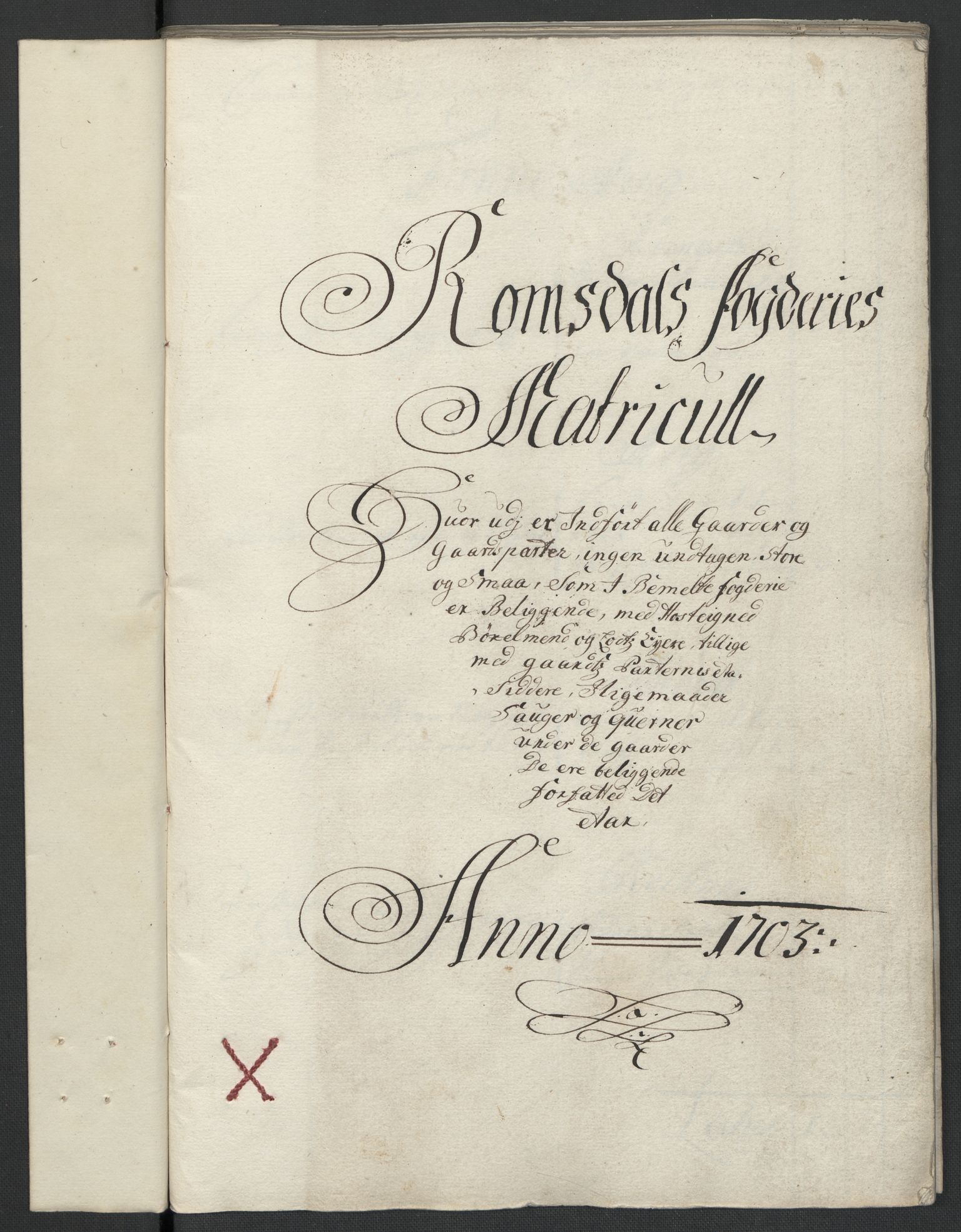 Rentekammeret inntil 1814, Reviderte regnskaper, Fogderegnskap, RA/EA-4092/R55/L3656: Fogderegnskap Romsdal, 1703-1705, p. 15