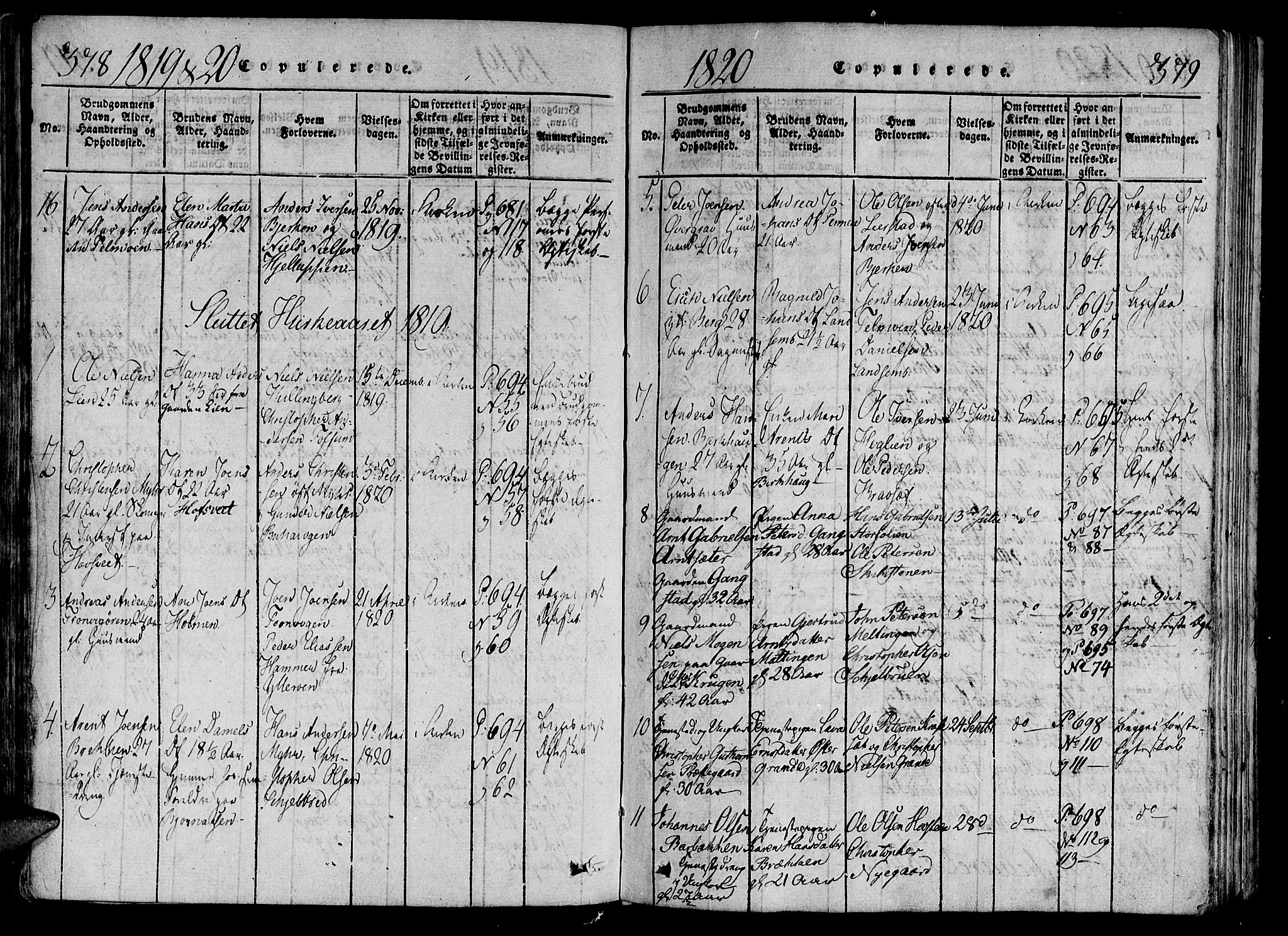 Ministerialprotokoller, klokkerbøker og fødselsregistre - Nord-Trøndelag, SAT/A-1458/701/L0005: Parish register (official) no. 701A05 /1, 1816-1825, p. 378-379