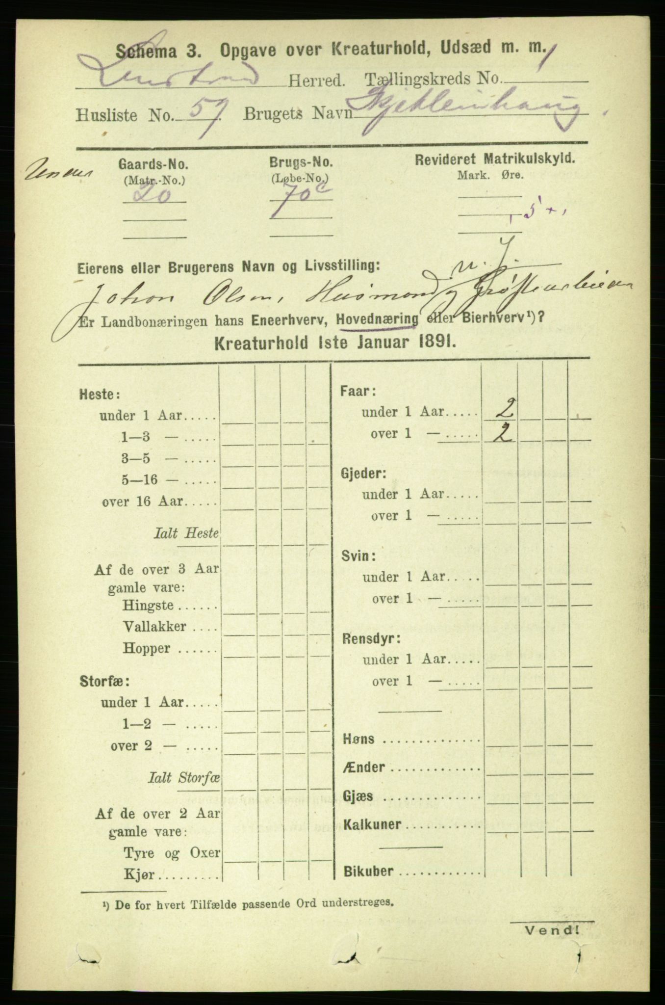 RA, 1891 census for 1654 Leinstrand, 1891, p. 1525