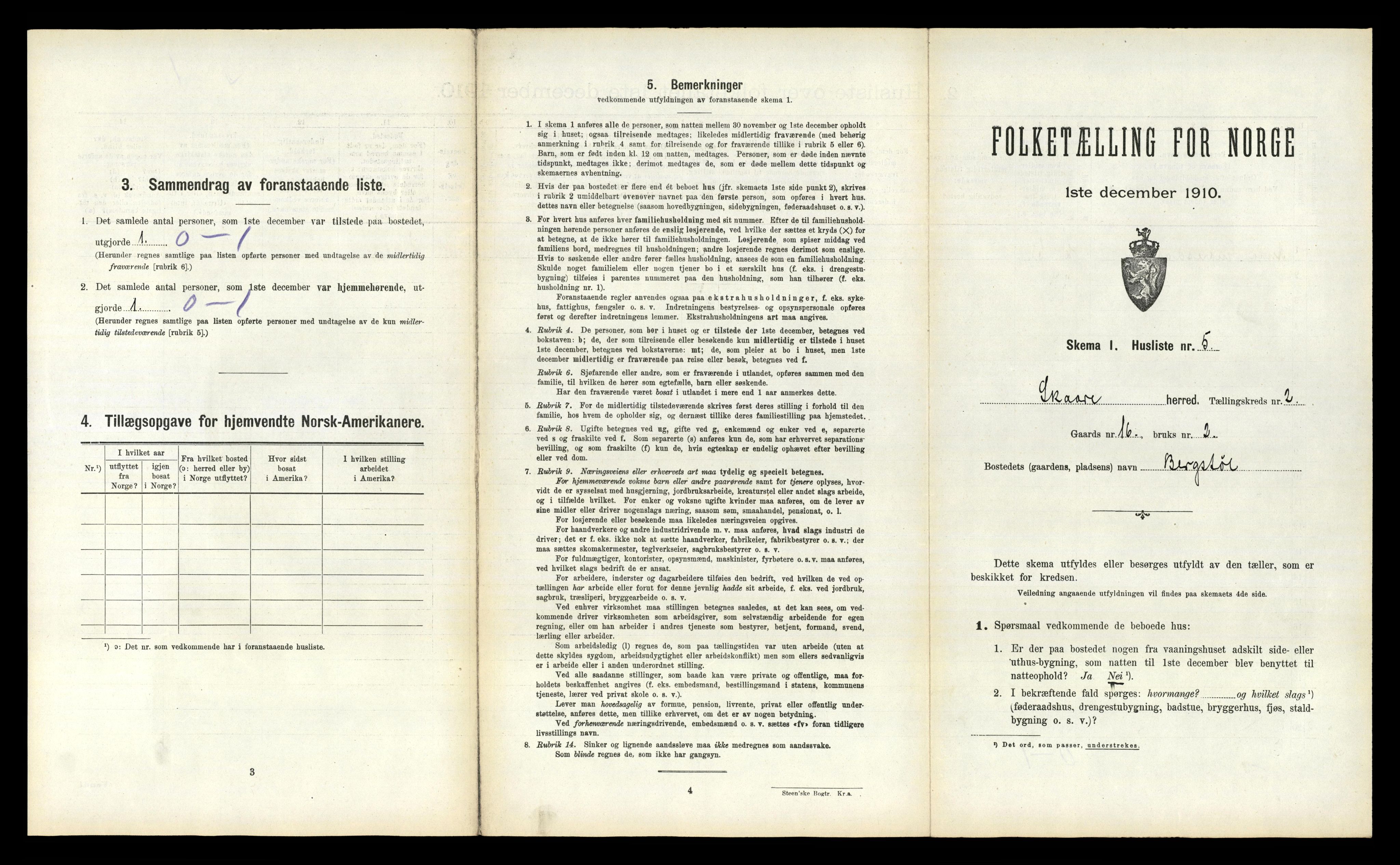 RA, 1910 census for Skåre, 1910, p. 96