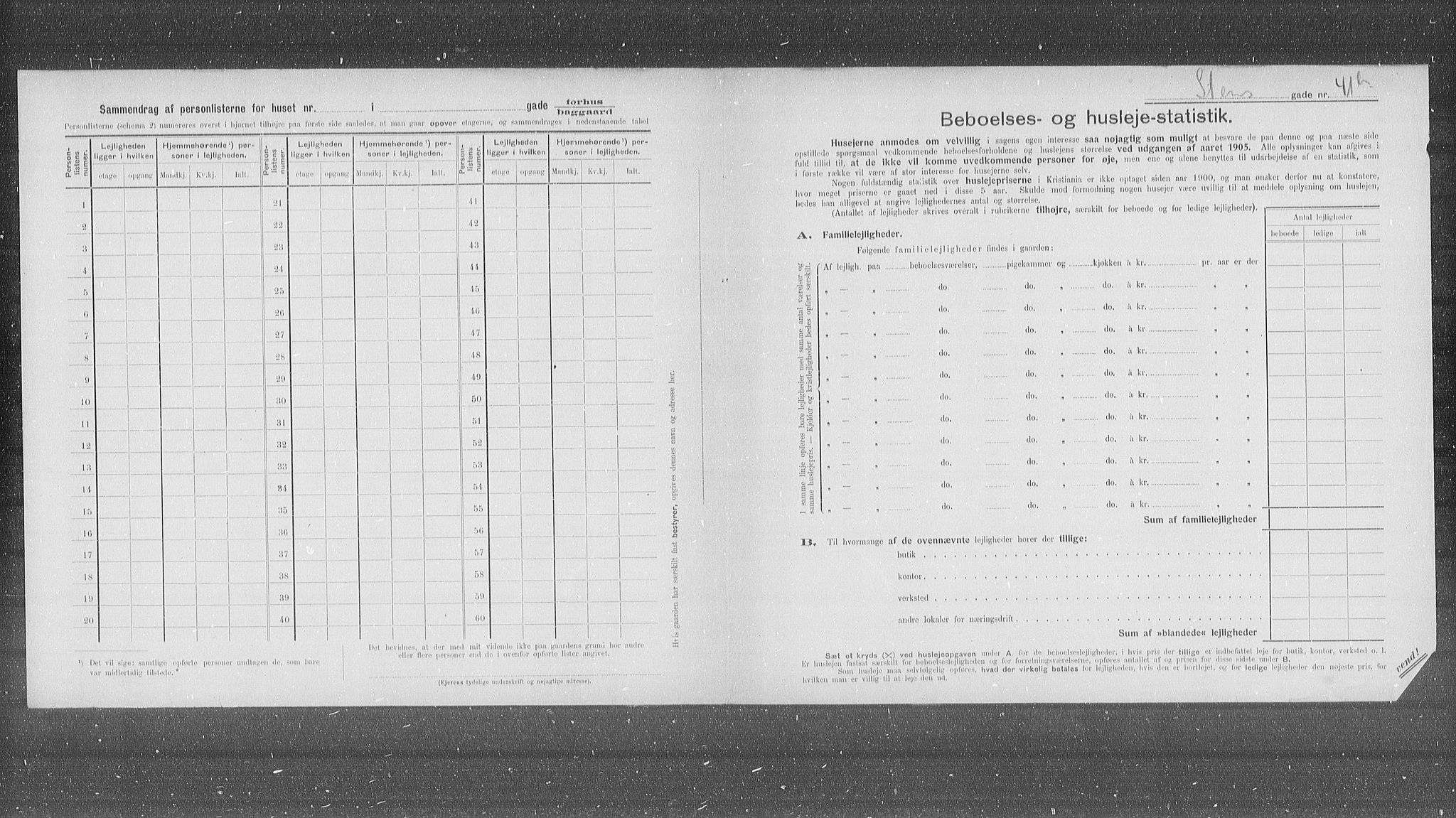 OBA, Municipal Census 1905 for Kristiania, 1905, p. 52586