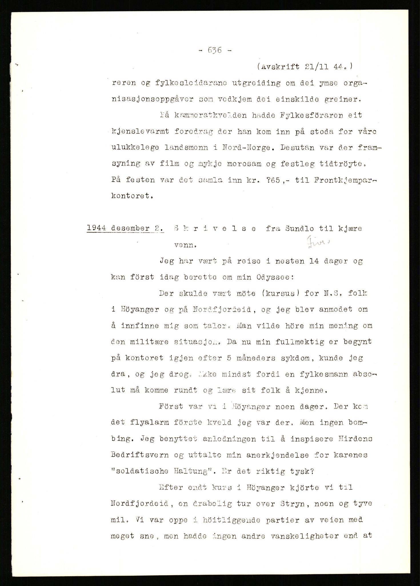 Forsvaret, Forsvarets krigshistoriske avdeling, AV/RA-RAFA-2017/Y/Yb/L0142: II-C-11-620  -  6. Divisjon, 1940-1947, p. 678