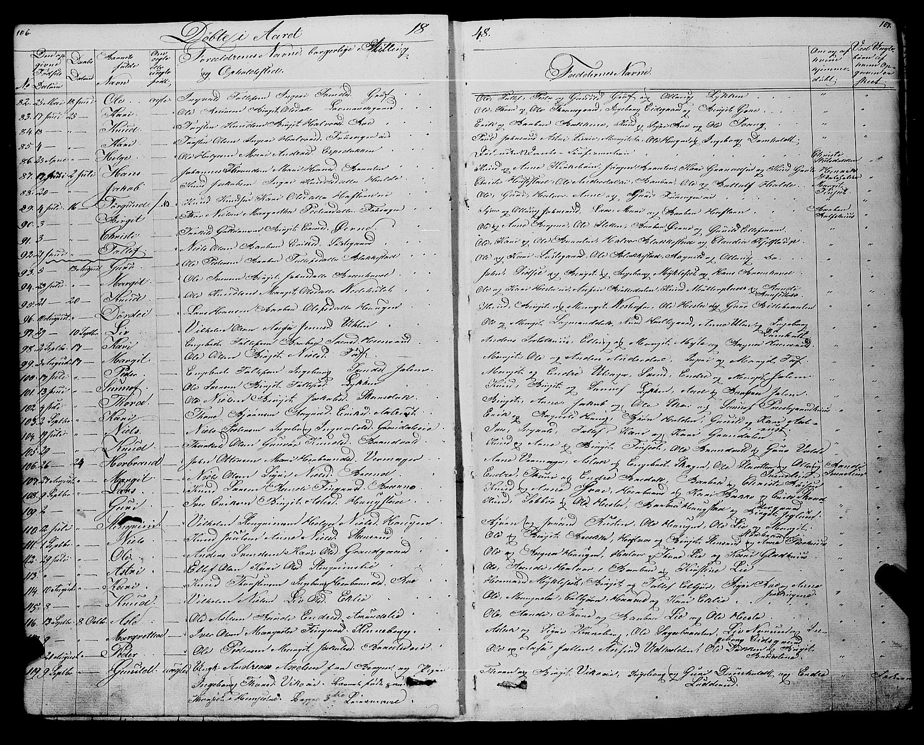 Gol kirkebøker, AV/SAKO-A-226/F/Fa/L0002: Parish register (official) no. I 2, 1837-1863, p. 106-107