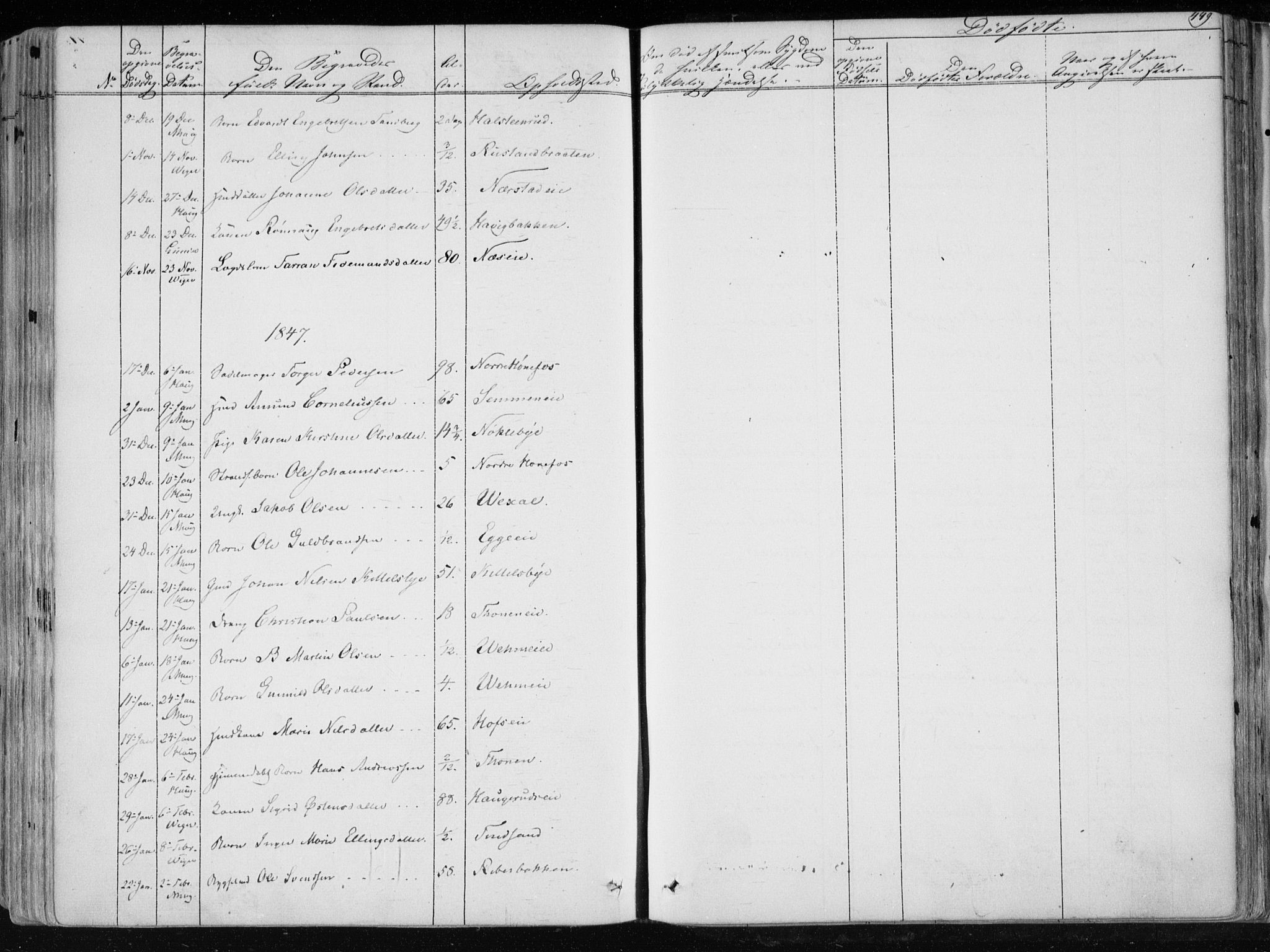 Norderhov kirkebøker, SAKO/A-237/F/Fa/L0010: Parish register (official) no. 10, 1837-1847, p. 449