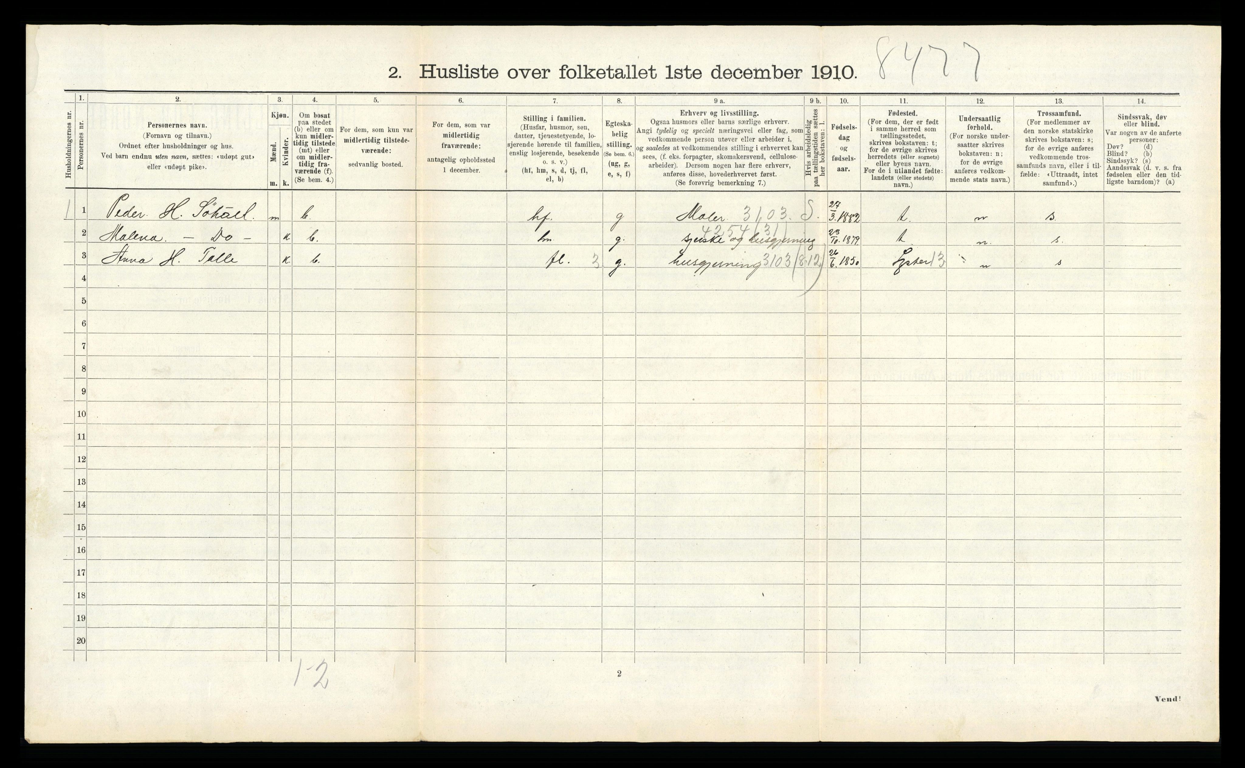 RA, 1910 census for Hafslo, 1910, p. 558