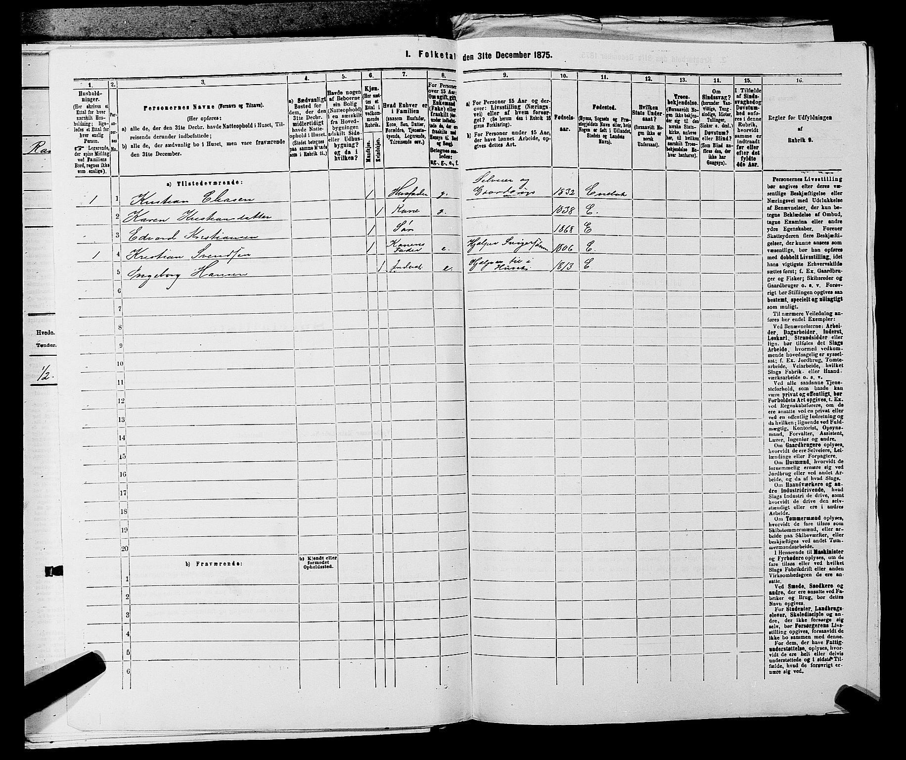 RA, 1875 census for 0229P Enebakk, 1875, p. 647