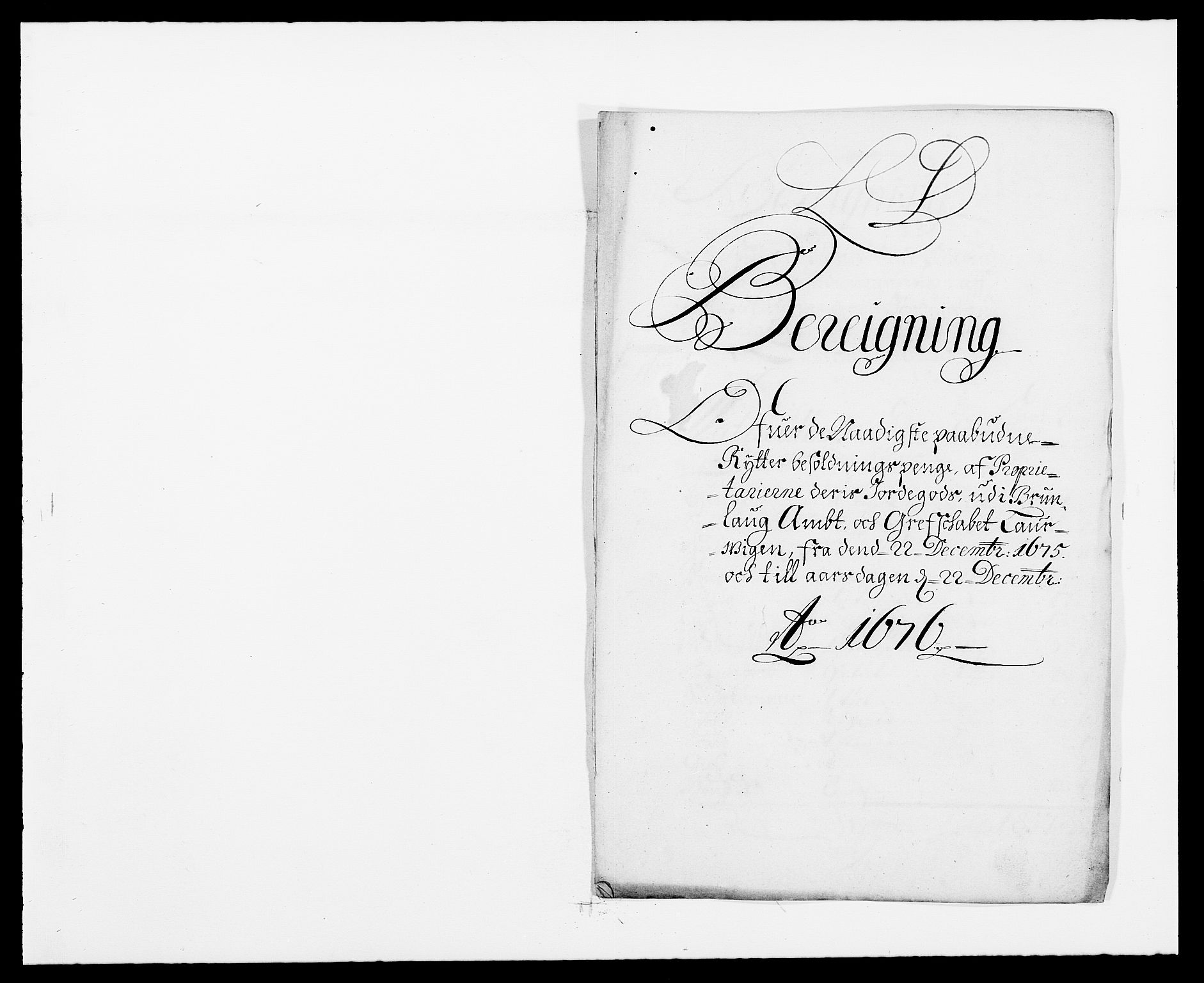 Rentekammeret inntil 1814, Reviderte regnskaper, Fogderegnskap, RA/EA-4092/R33/L1967: Fogderegnskap Larvik grevskap, 1675-1687, p. 327