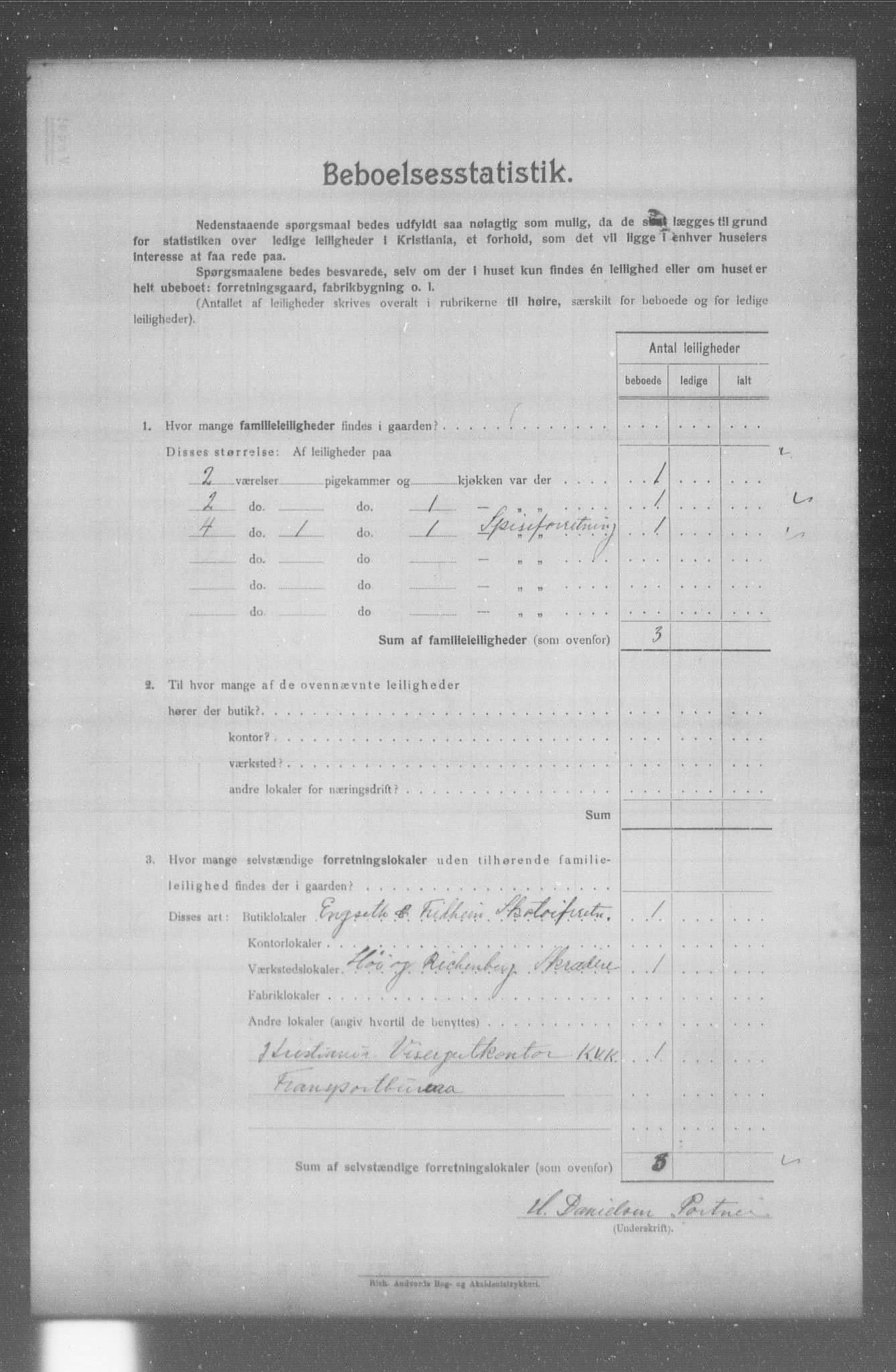 OBA, Municipal Census 1904 for Kristiania, 1904, p. 15182