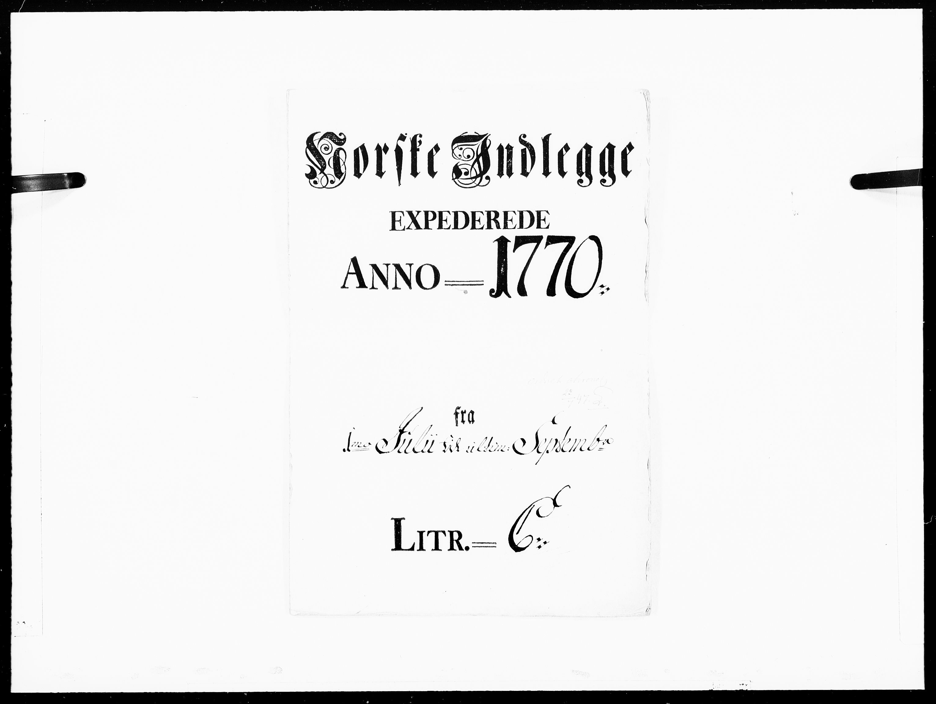 Danske Kanselli 1572-1799, RA/EA-3023/F/Fc/Fcc/Fcca/L0202: Norske innlegg 1572-1799, 1770, p. 1
