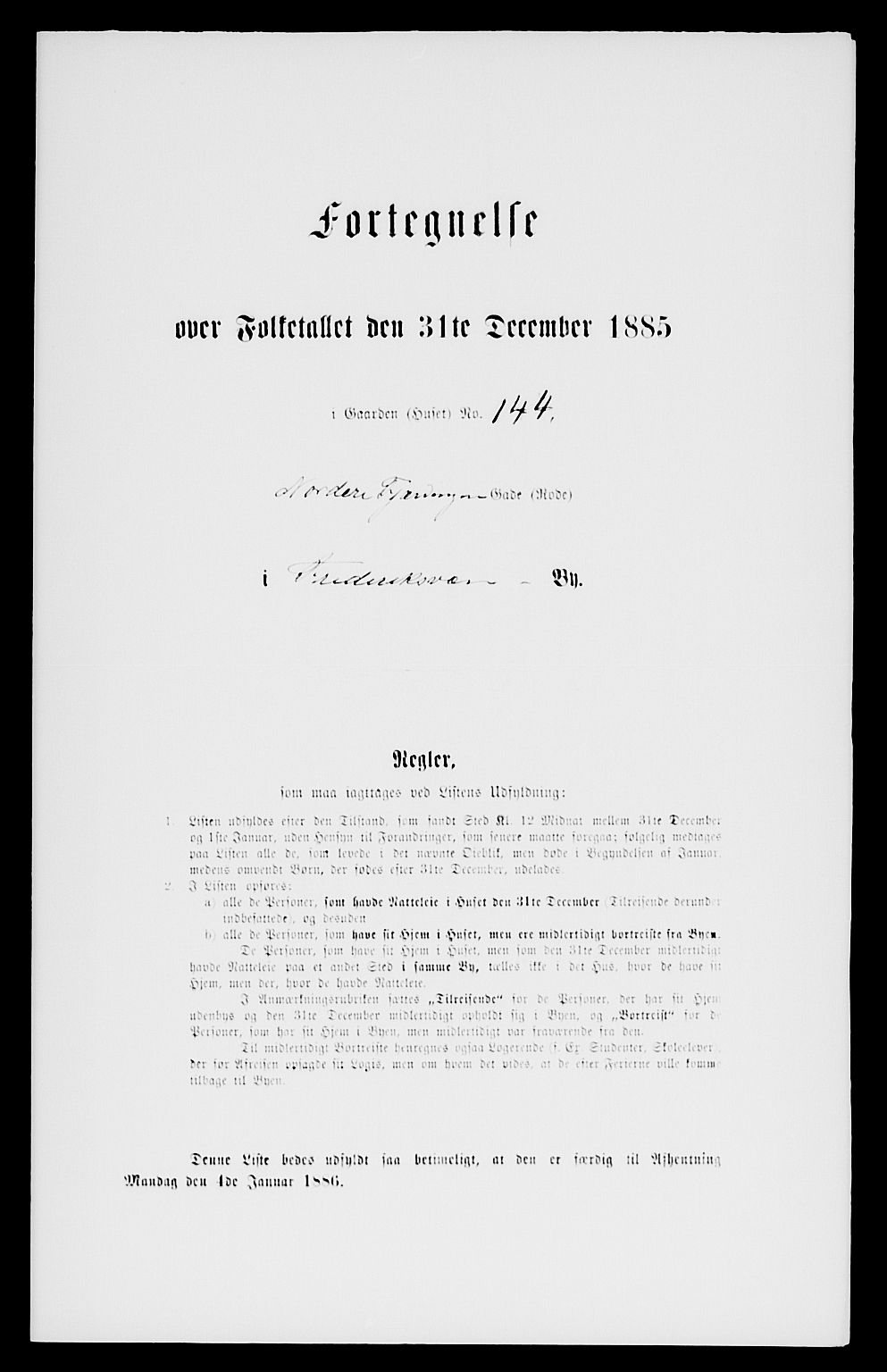 SAKO, 1885 census for 0798 Fredriksvern, 1885, p. 275