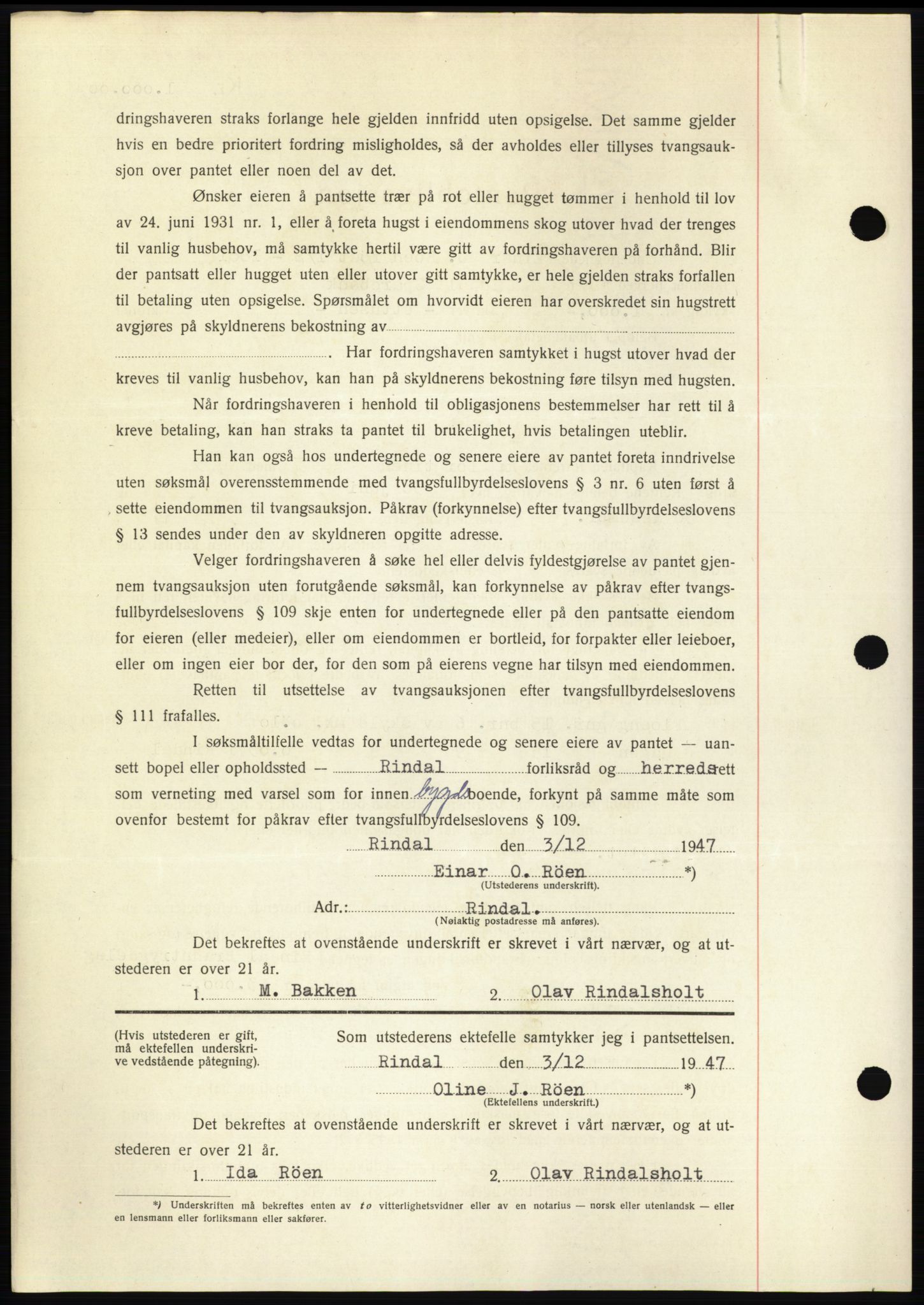 Nordmøre sorenskriveri, AV/SAT-A-4132/1/2/2Ca: Mortgage book no. B98, 1948-1948, Diary no: : 489/1948