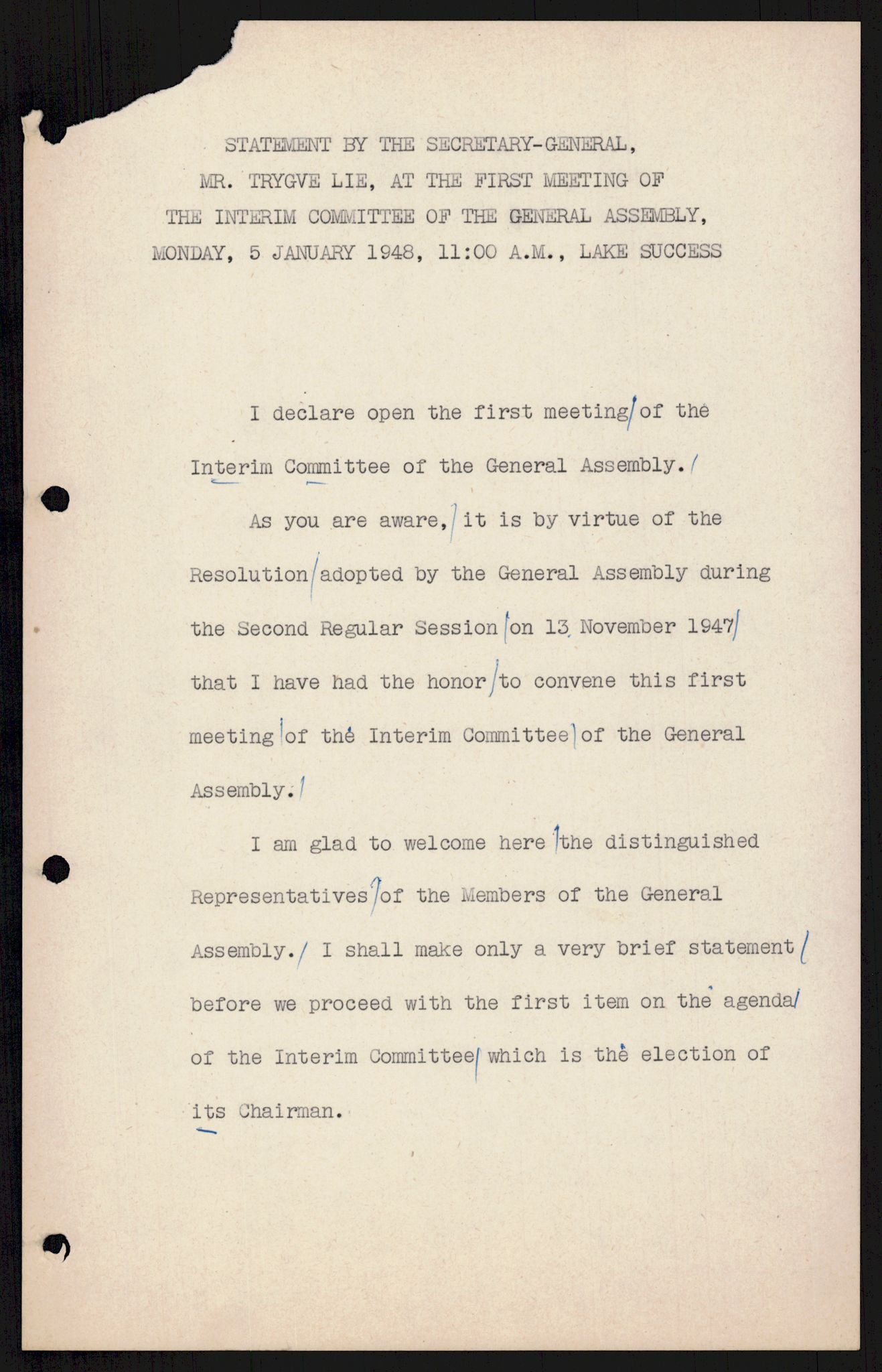 Lie, Trygve, AV/RA-PA-1407/D/L0025: Generalsekretærens papirer., 1948-1951, p. 6
