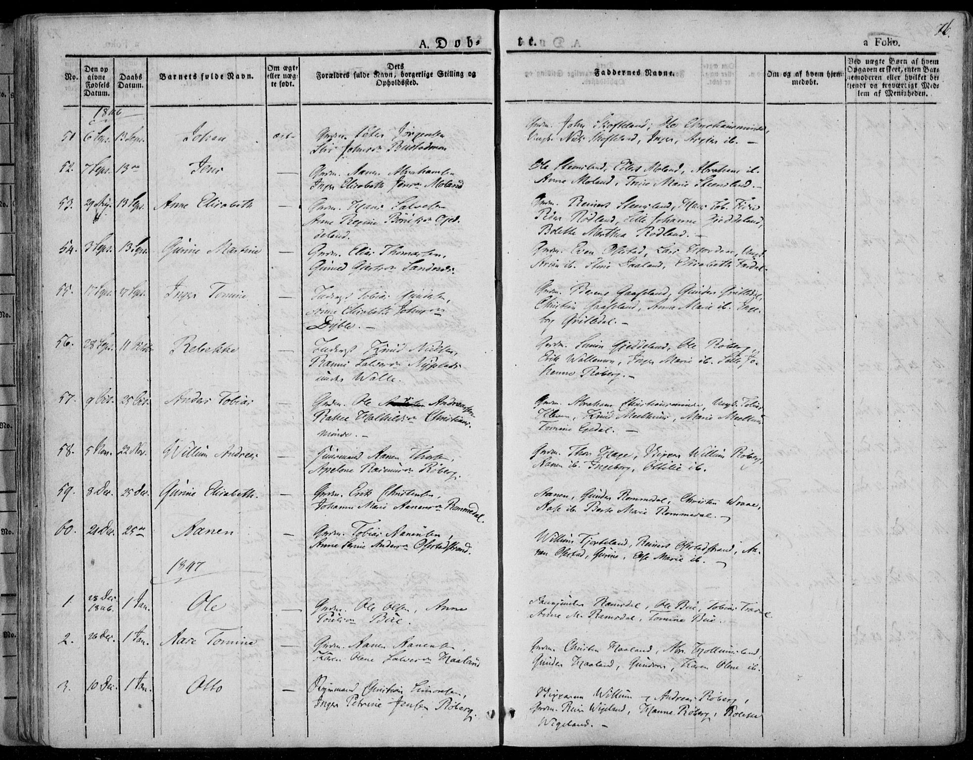 Sør-Audnedal sokneprestkontor, AV/SAK-1111-0039/F/Fa/Fab/L0006: Parish register (official) no. A 6, 1829-1855, p. 76