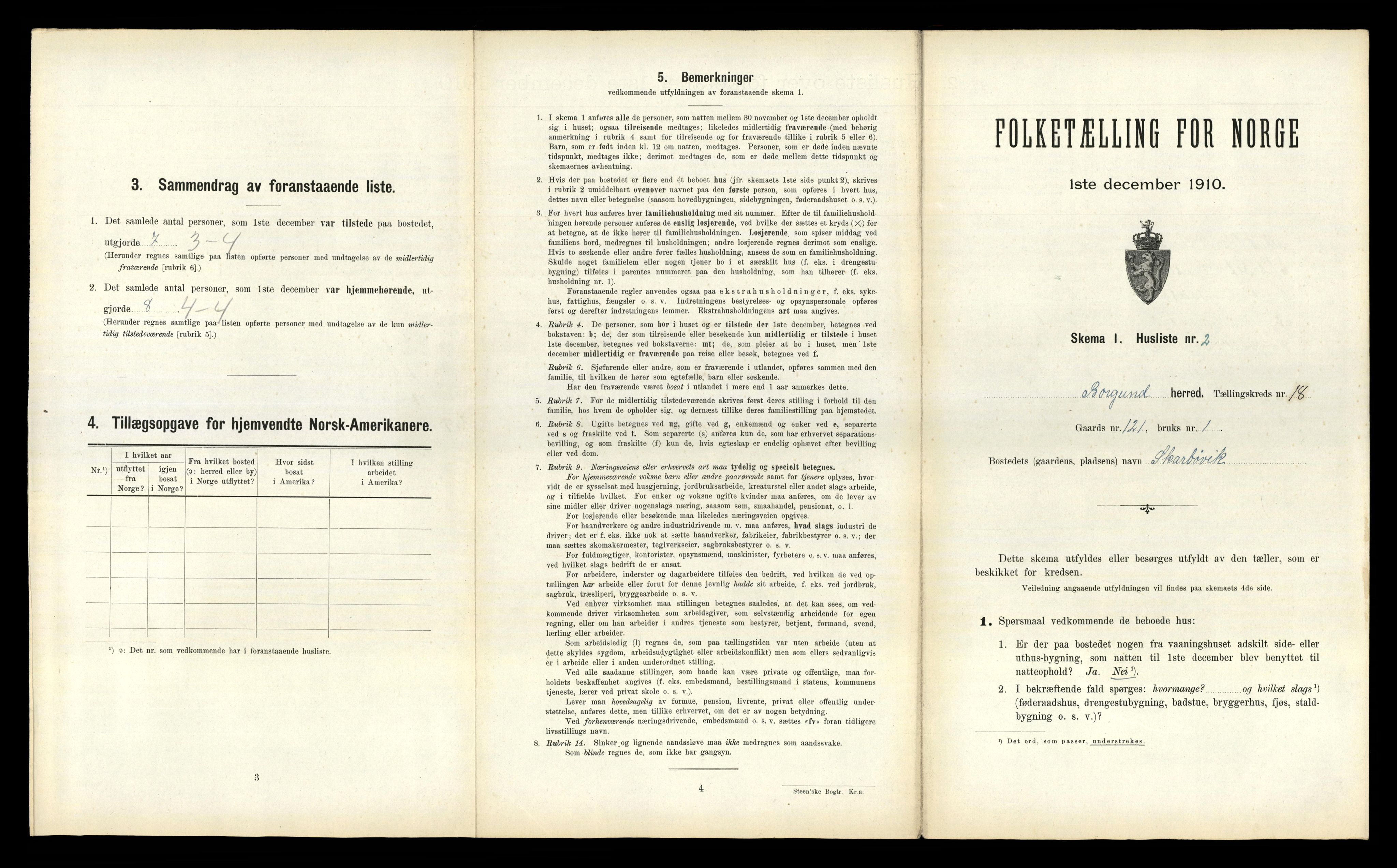 RA, 1910 census for Borgund, 1910, p. 1499