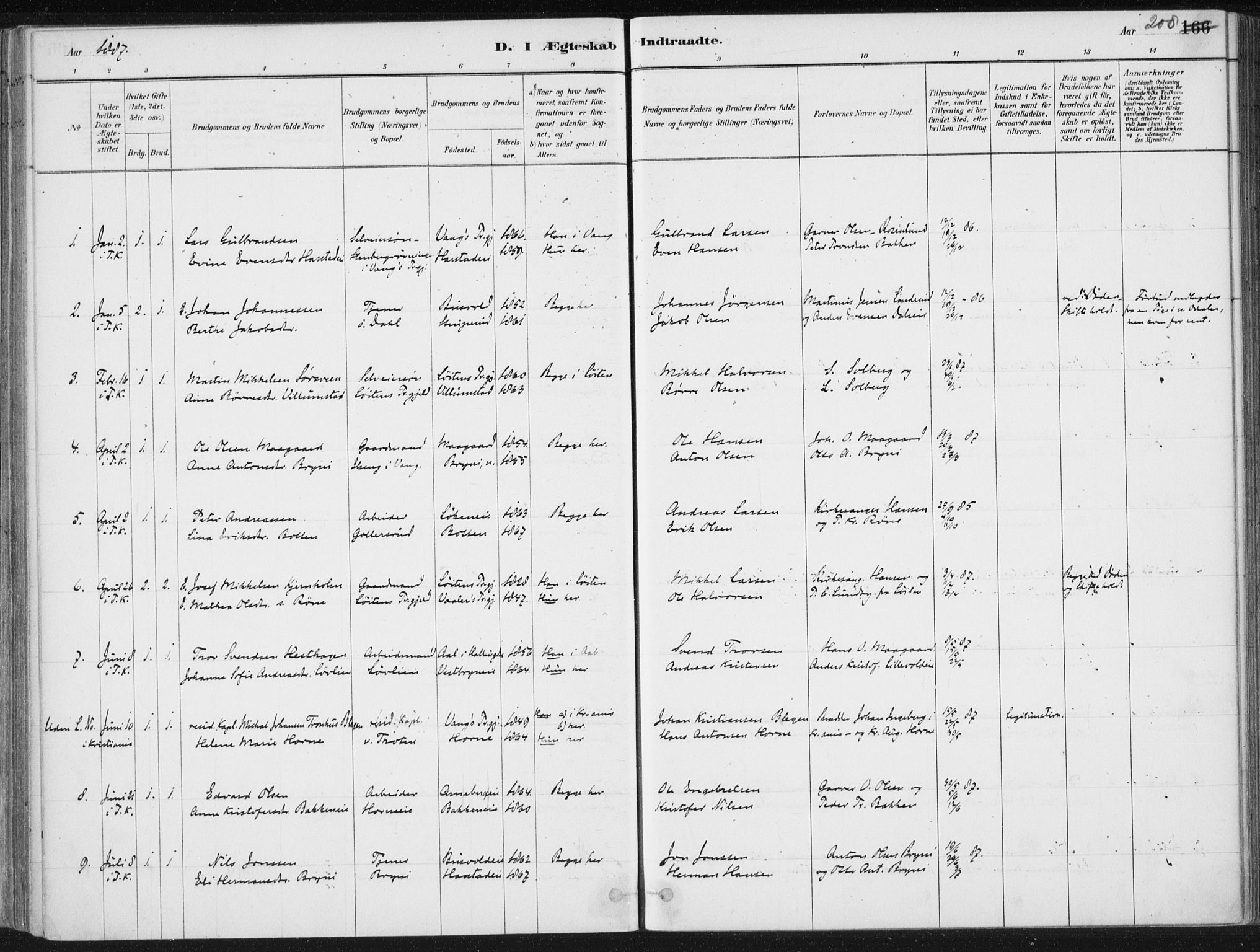 Romedal prestekontor, AV/SAH-PREST-004/K/L0010: Parish register (official) no. 10, 1880-1895, p. 208