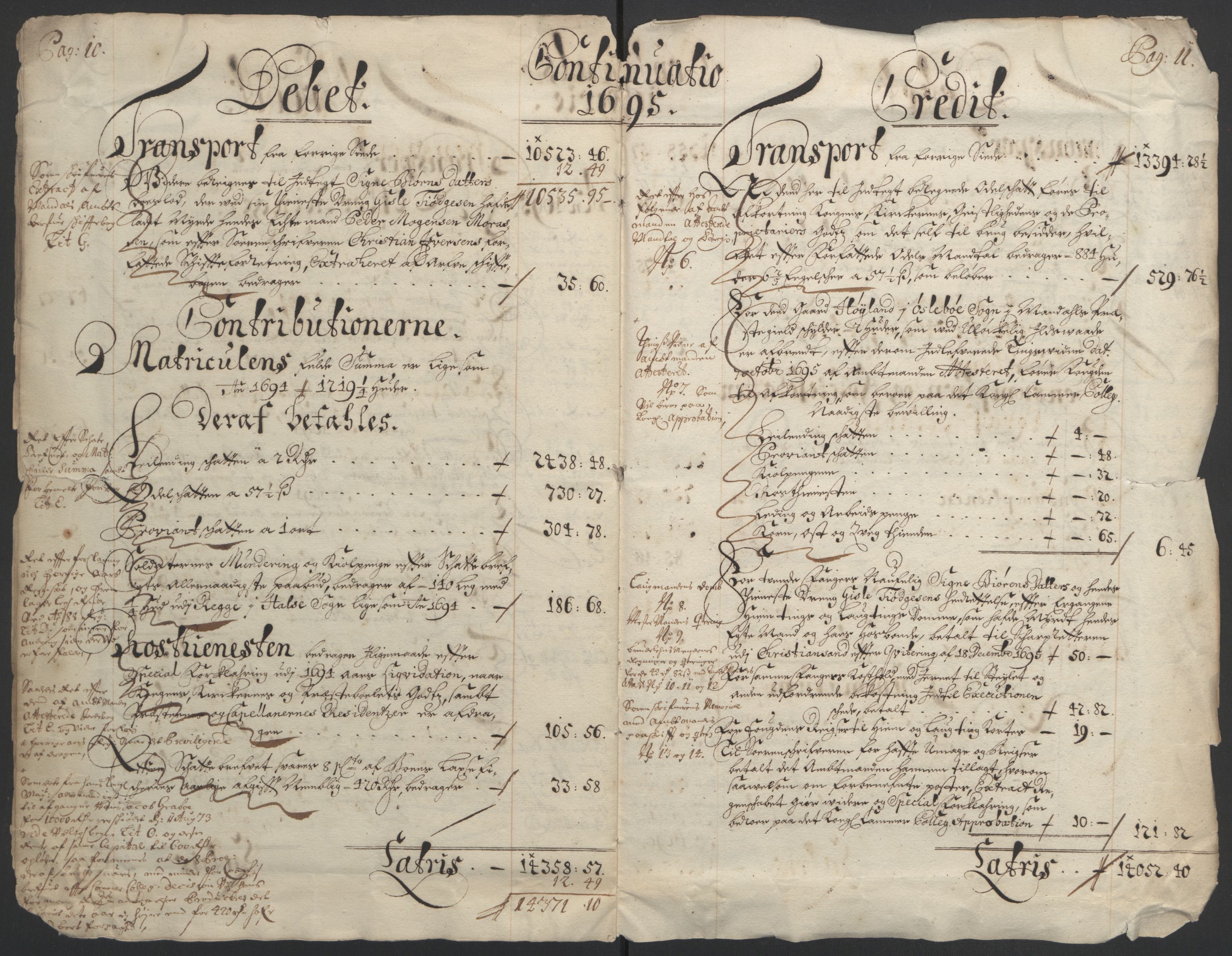 Rentekammeret inntil 1814, Reviderte regnskaper, Fogderegnskap, AV/RA-EA-4092/R43/L2545: Fogderegnskap Lista og Mandal, 1694-1695, p. 203